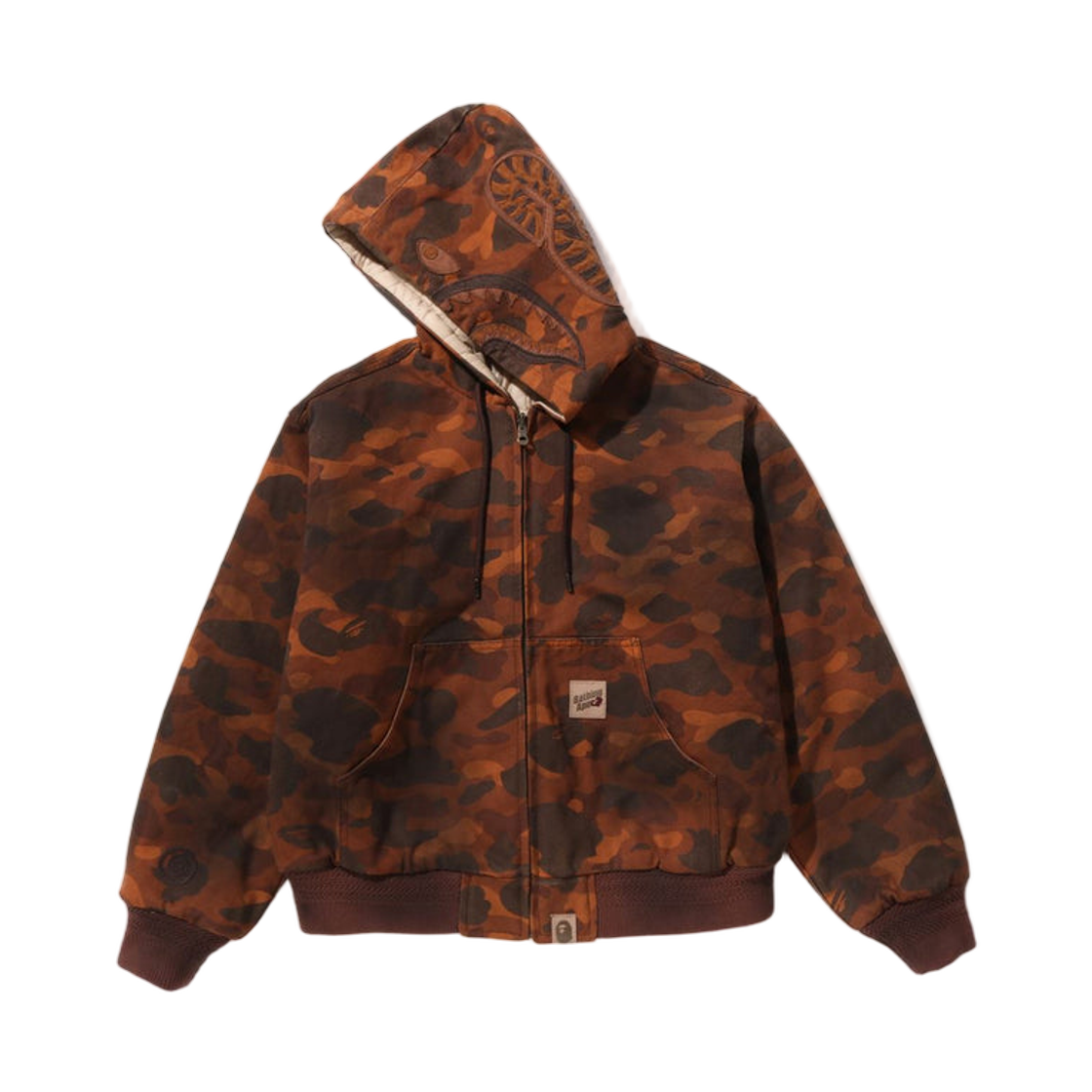 베이프 솔리드 퍼스트 카모 리버시블 샤크 집 헤비 자켓 베이지(BAPE Solid 1st Camo Reversible Shark Zip Heavy Jacket Beige) - 2