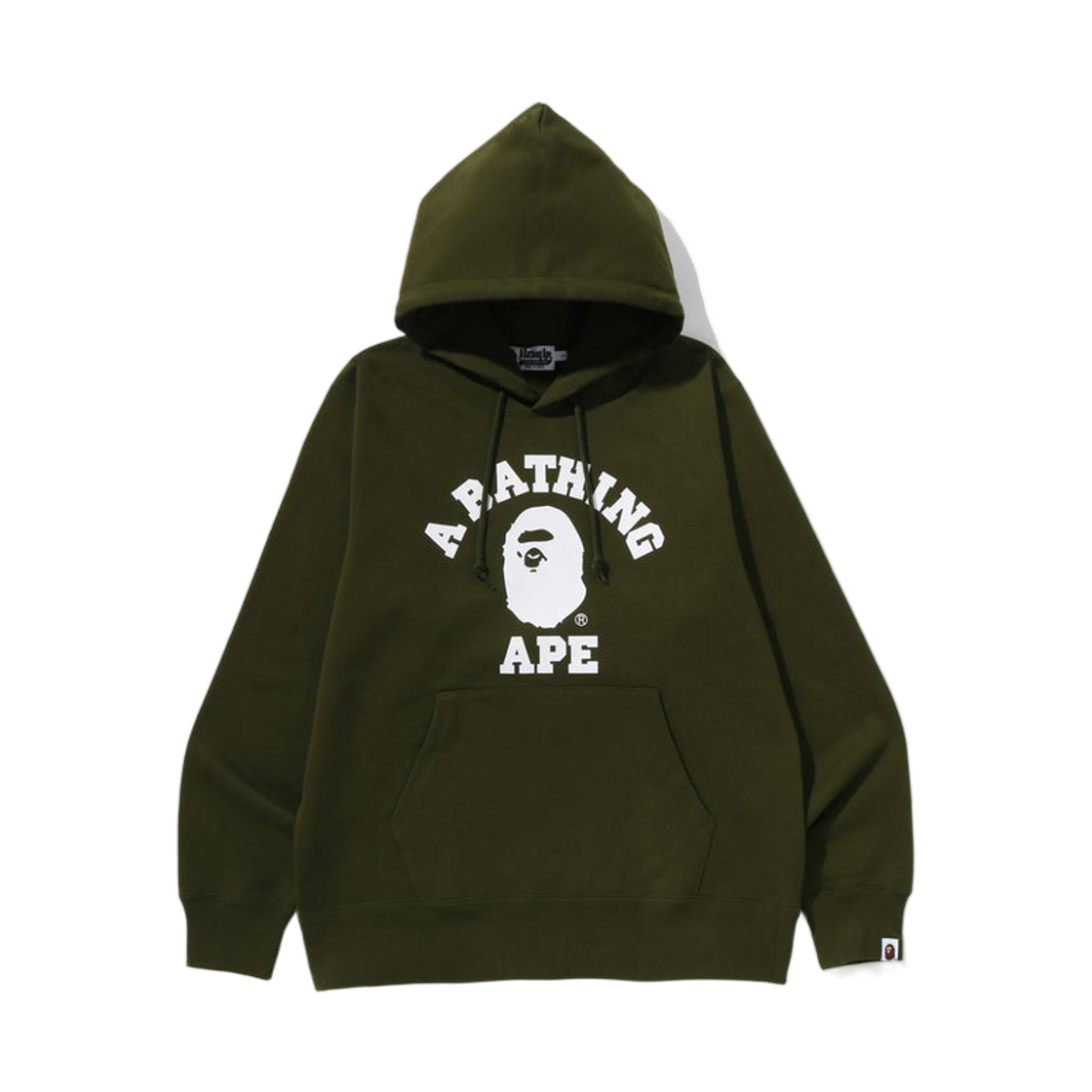 - BAPE College Pullover Hoodie Olivedrab