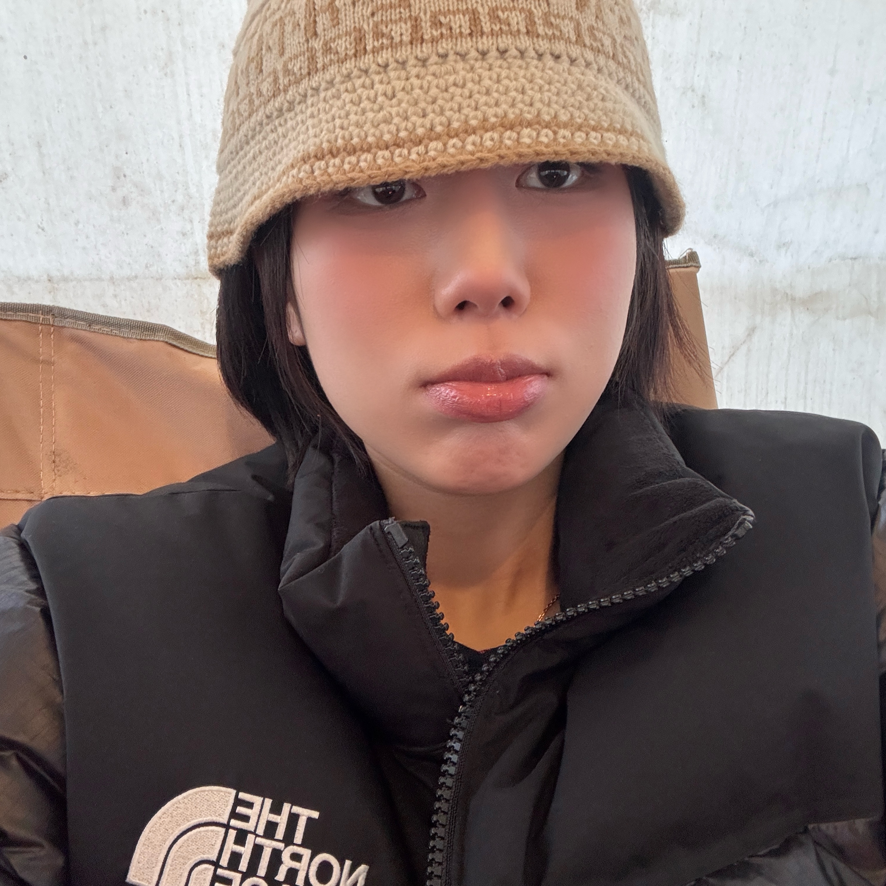The North Face White Label Novelty Nuptse RDS Down Jacket Real Black 착용 스타일 - 1