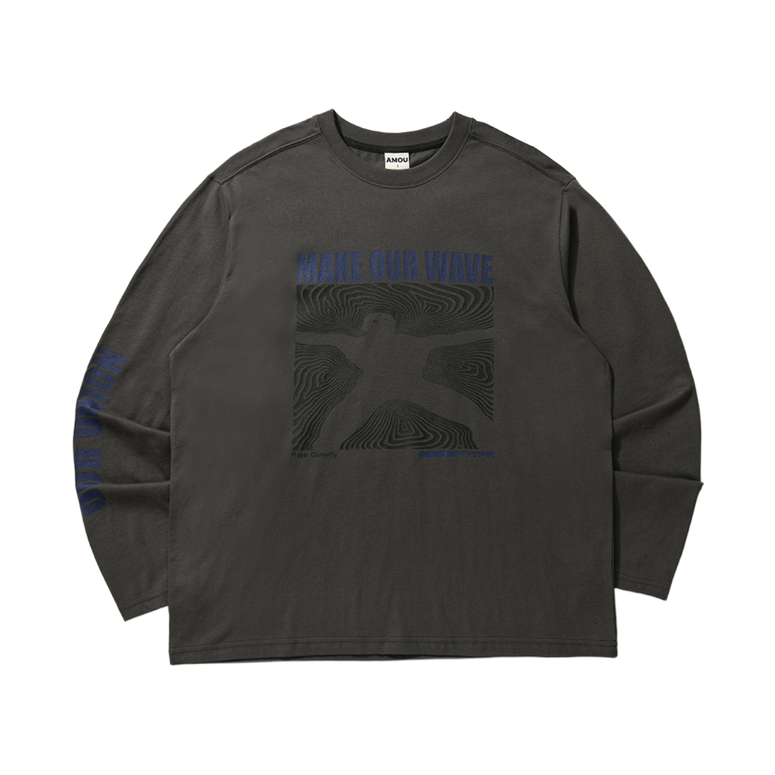 아모우 웨이브 맨 롱슬리브 차콜(AMOU Wave Man Long Sleeve Charcoal)