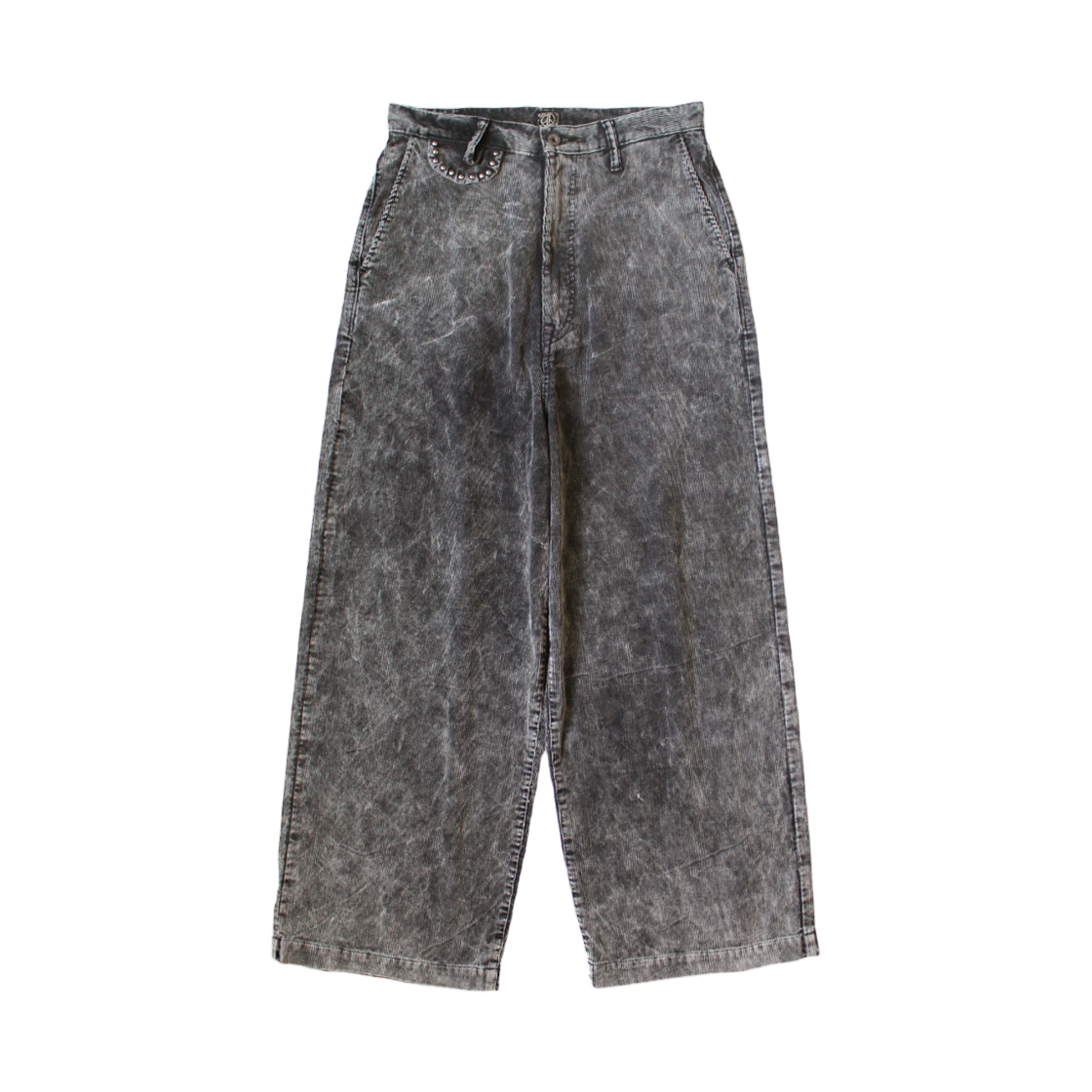 캐피탈 14W 코듀로이 부기 데이포트 배기 팬츠 더티 다이드 블랙(Kapital 14W Corduroy Boogie Dayport Baggy Pants Dirty Dyed Black) - 1