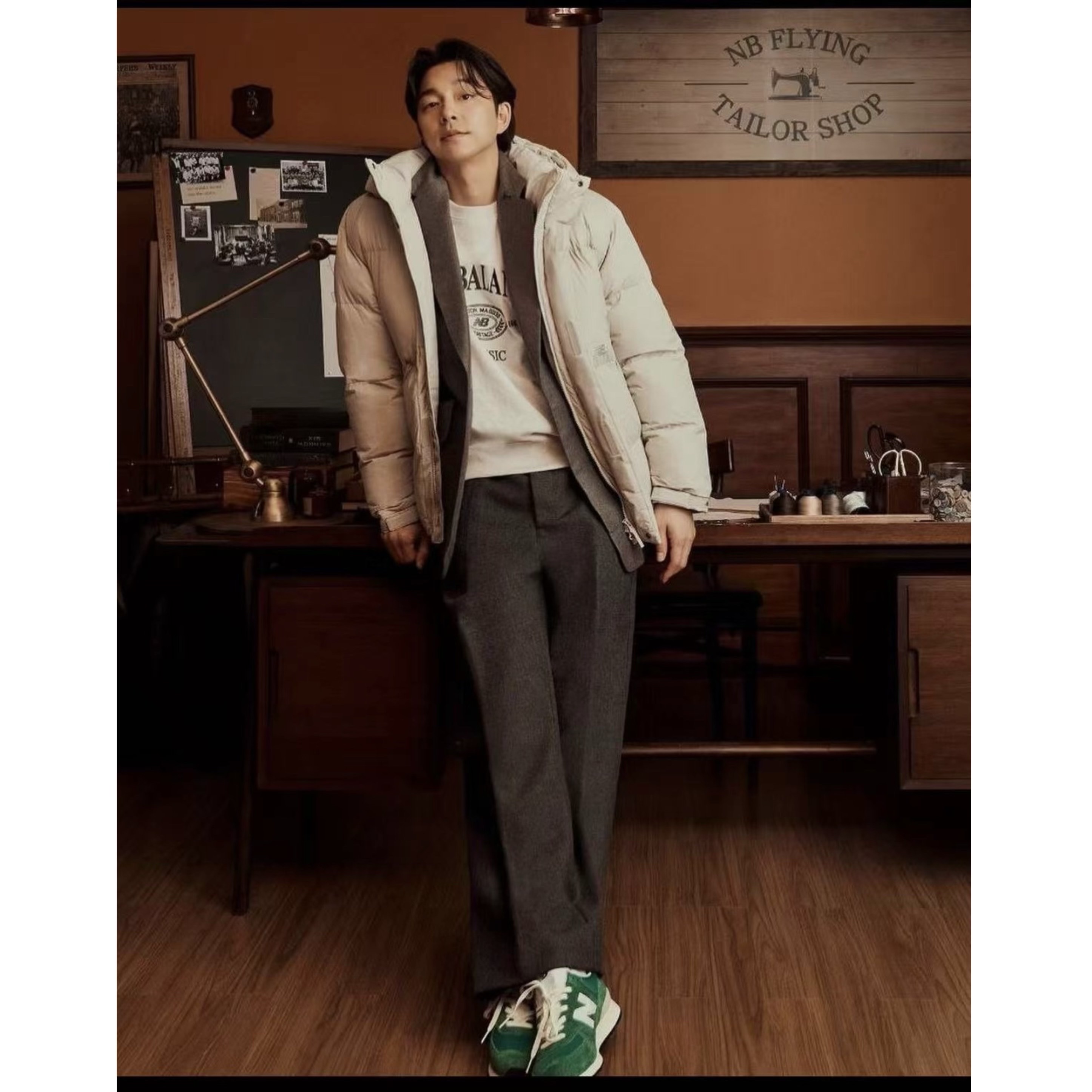 New Balance 574 Heritage Grass Green 착용 스타일