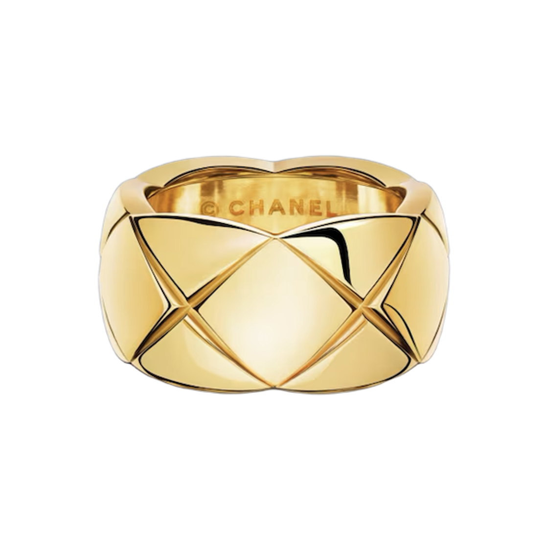 샤넬 코코 크러쉬 링 퀼티드 모티프 라지 & 18K 옐로우 골드