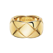 Chanel Coco Crush Ring Quilted Motif Large & 18K Yellow Gold