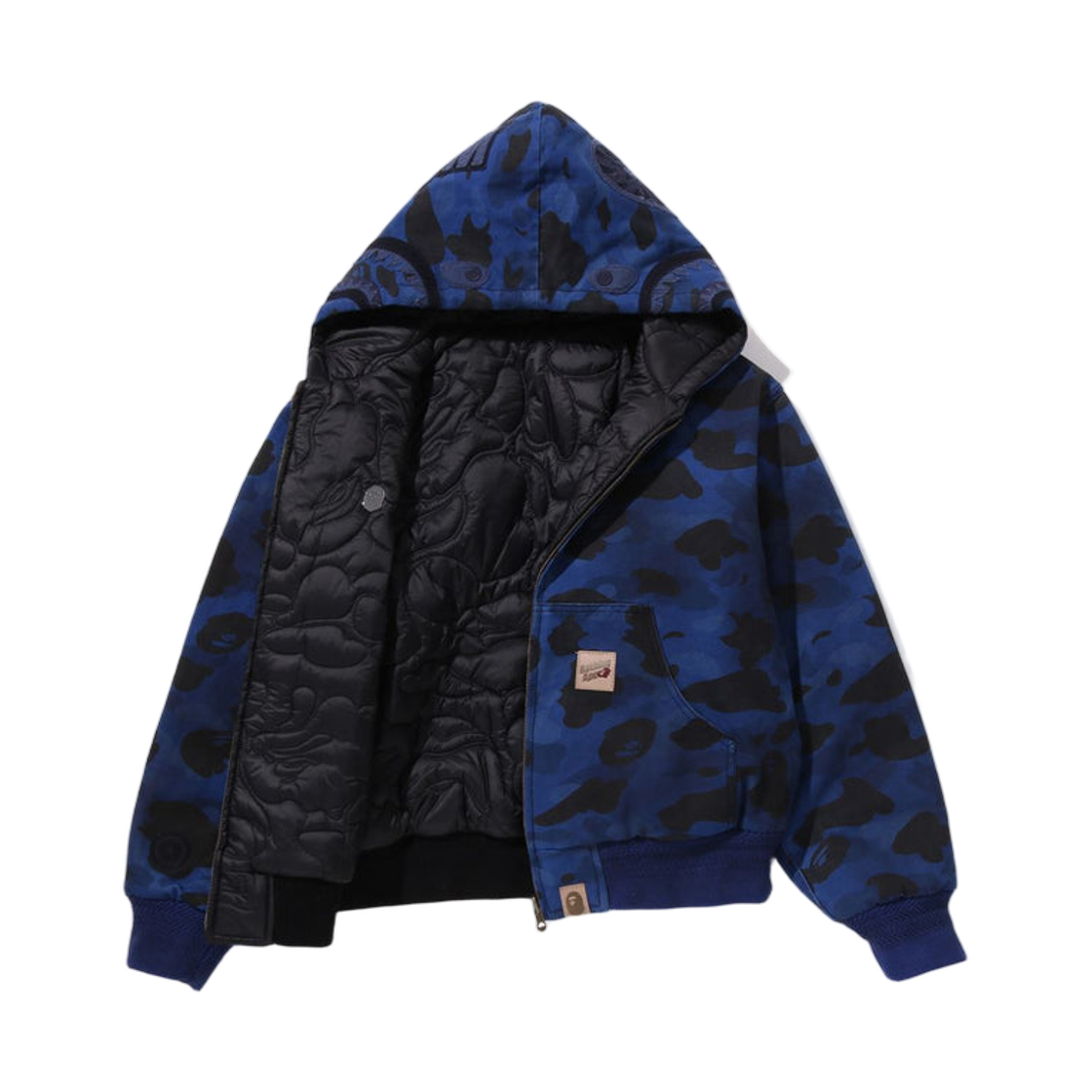 베이프 솔리드 퍼스트 카모 리버시블 샤크 집 헤비 자켓 차콜(BAPE Solid 1st Camo Reversible Shark Zip Heavy Jacket Charcoal) - 3