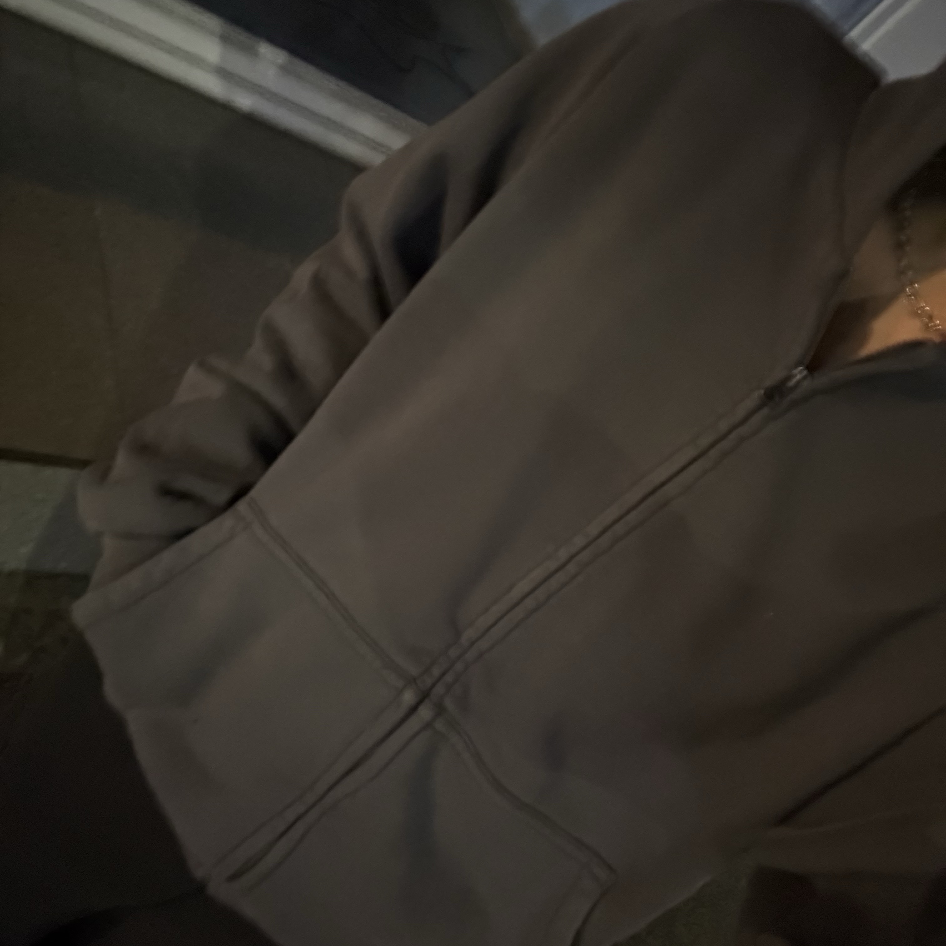 Yeezy YZY Zip-Up Hoodie Dark Grey 착용 스타일