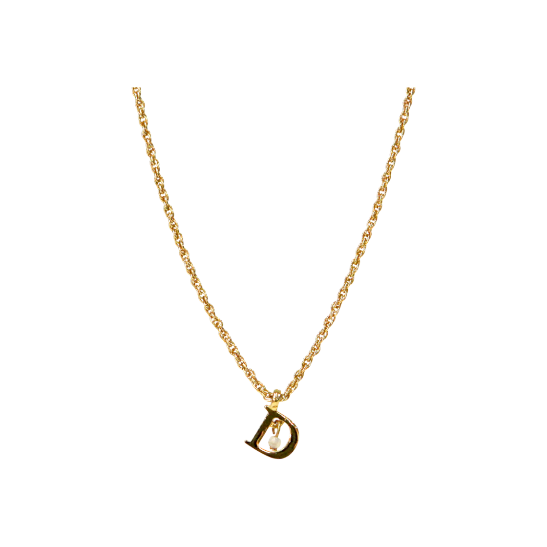 IT8EDLK7OSH6 Dior Bee D Gold Necklace A-B45272