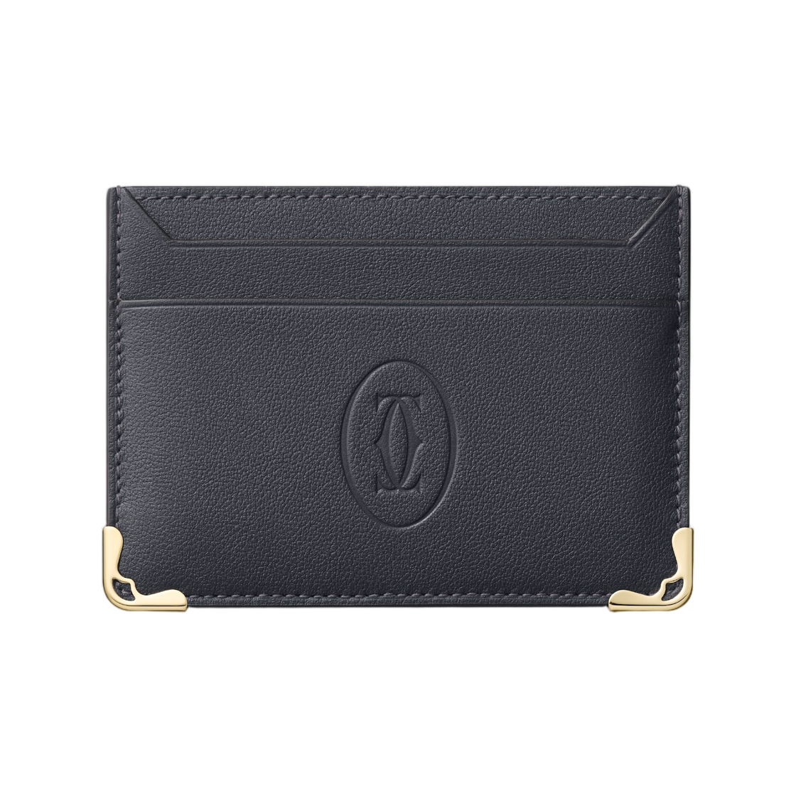 L3002568 Cartier Must De Cartier Double Card Holder Calfskin Gold Slate Gray