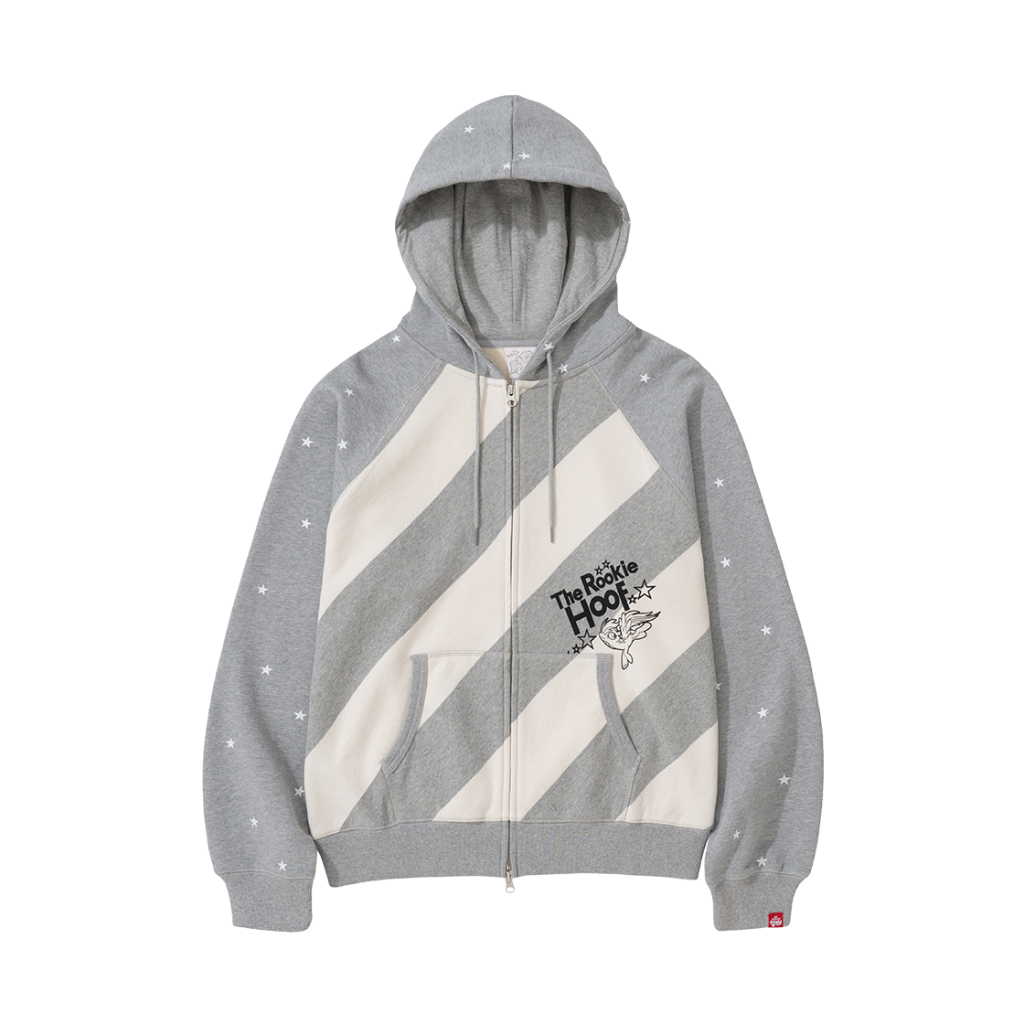 테켓 X 마이 리틀 포니 럭키 포니 집업 후디 멜란지 그레이(TEKET X My Little Pony Lucky Pony Zip-Up Hoodie Melange Gray)