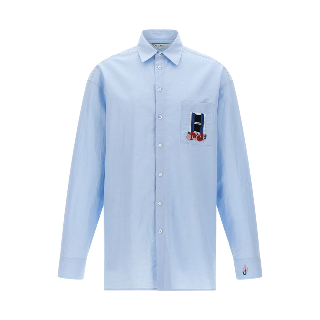 JW 앤더슨 윈도우 자수 포켓 셔츠 라이트 블루(JW Anderson Window Embroidered Pocket Shirt Light Blue)