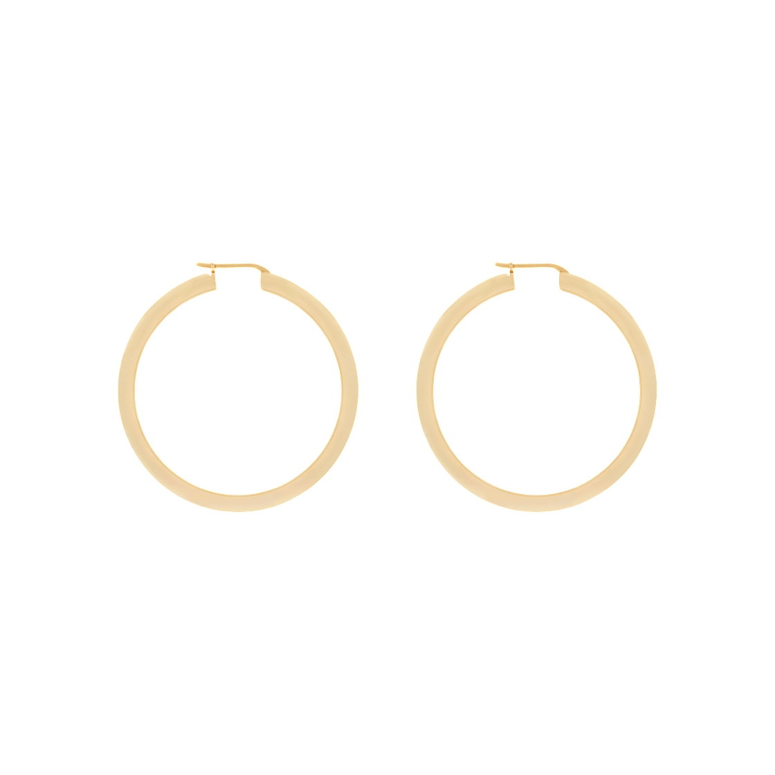 862988-Y00AL-8030 Saint Laurent Hoop Earrings in Metal Gold
