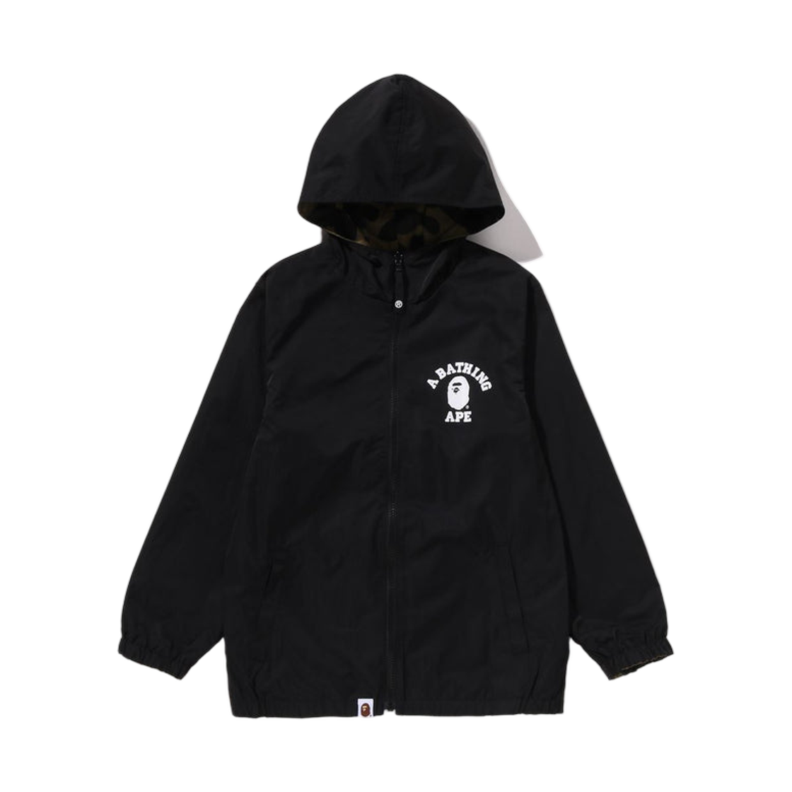 (키즈) 베이프 퍼스트 카모 리버시블 후드 자켓 그린((Kids) BAPE 1st Camo Reversible Hoodie Jacket Green) - 3
