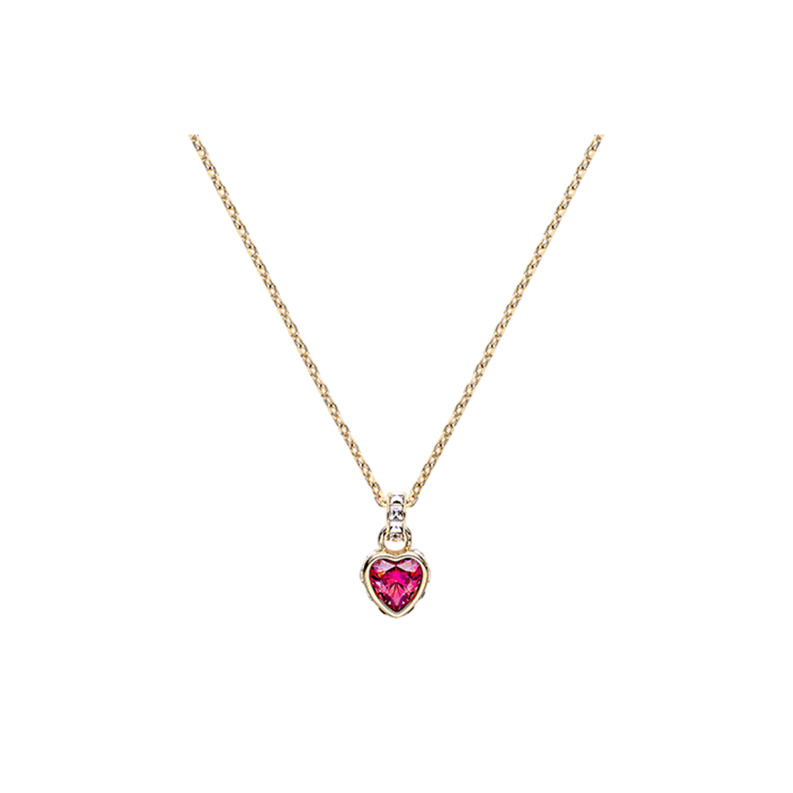 5648750 [15% 쿠폰] (W) Swarovski Stilla Pendant Heart Red Gold Plated