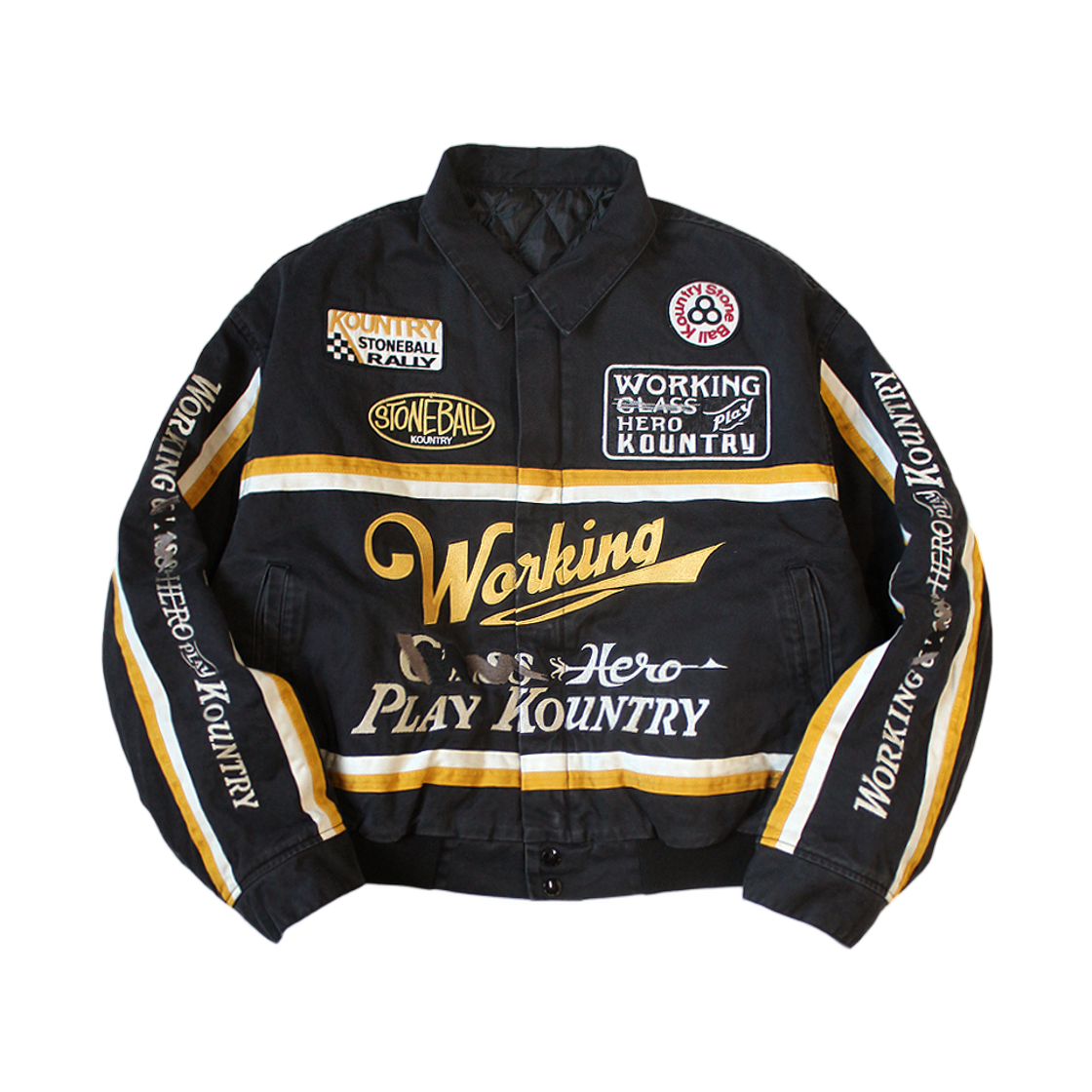 캐피탈 치노 Ad 레이싱 드리즐러 자켓 블랙(Kapital Chino Ad Racing Drizzler Jacket Black)