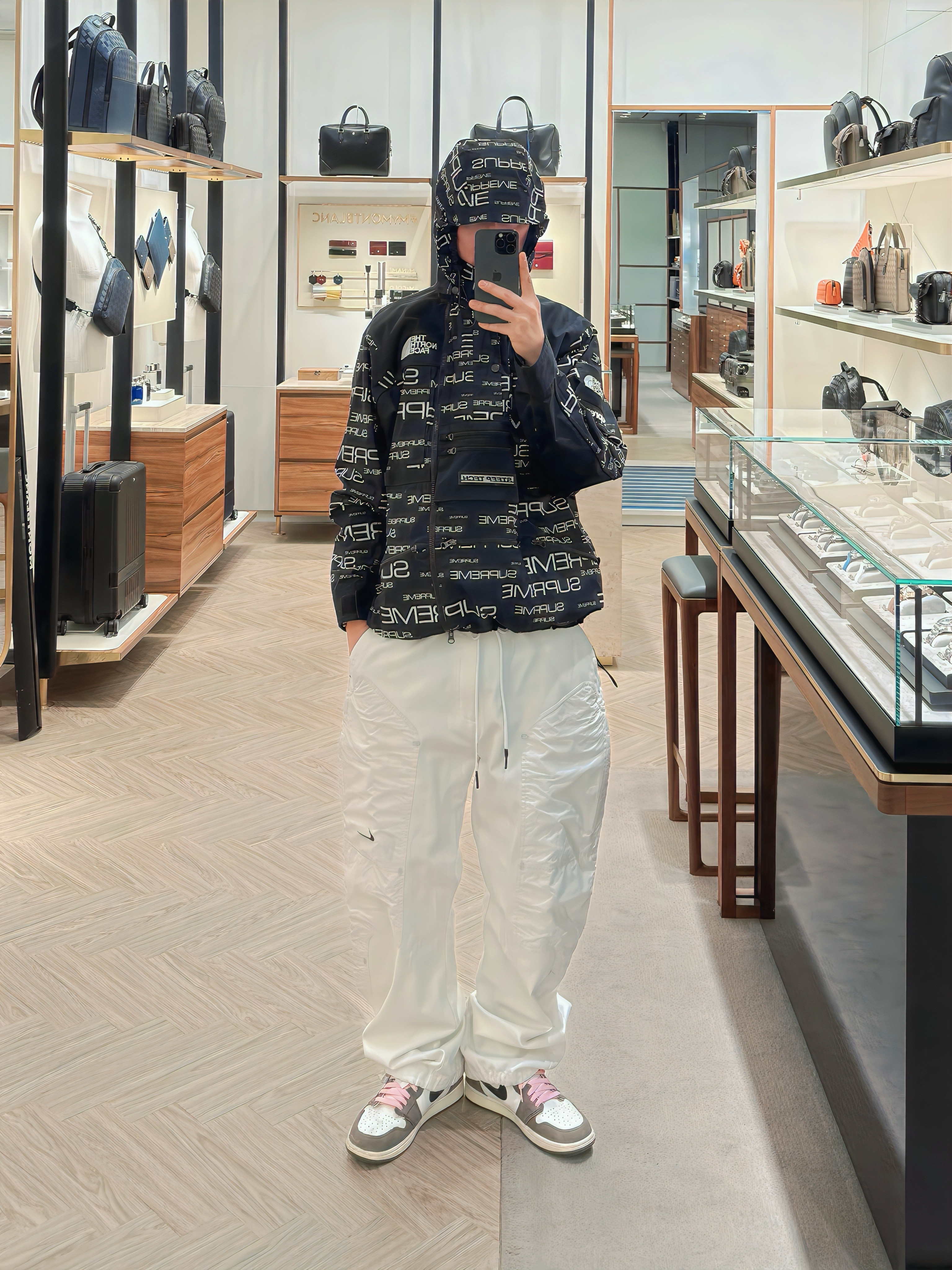 Supreme x The North Face Steep Tech Apogee Jacket Black - 21FW 착용 스타일
