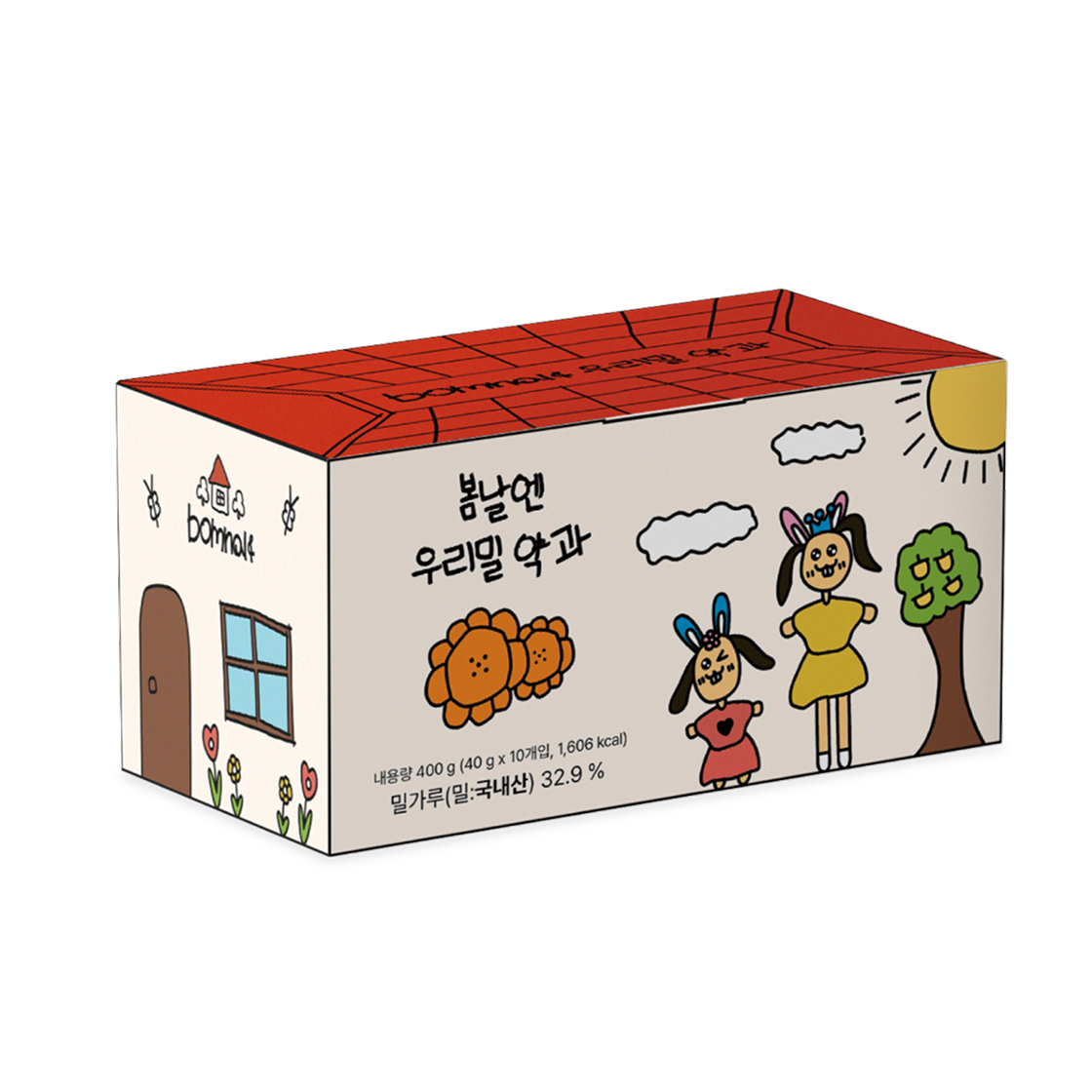 봄날엔 우리밀 약과 (40g x 10개입)(Bomnal&  Woorimil Yakgwa (40g x 10ea))
