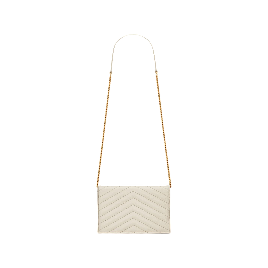 생로랑 카산드라 엔벨로프 체인 월렛 그레인 드 뿌드르 레더 크레마 소프트(Saint Laurent Cassandre Envelope Chain Wallet in Grain De Poudre Leather Crema Soft) - 2