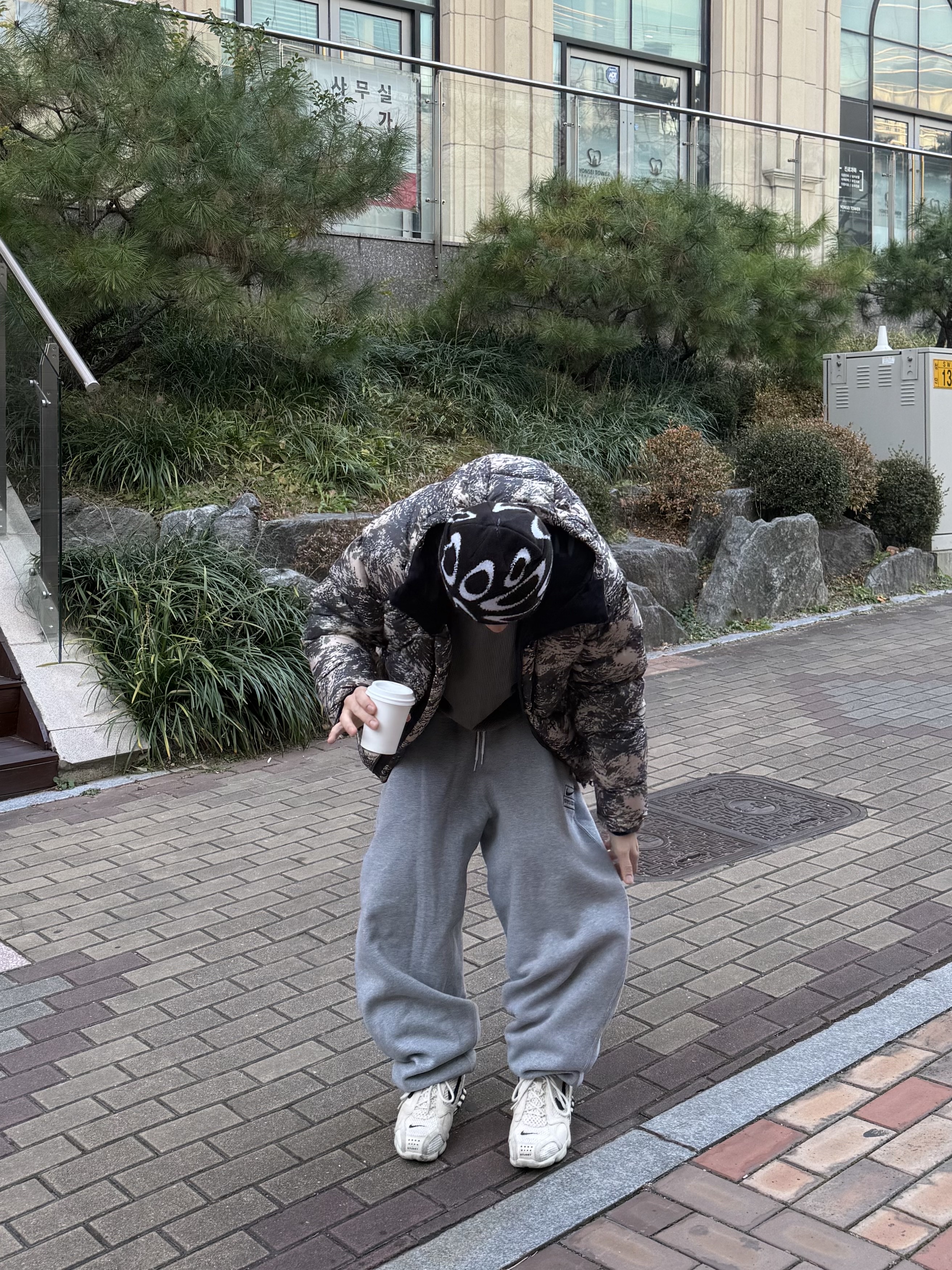 Featherdown HD Jacket New Camo Khaki 착용 스타일 - 2