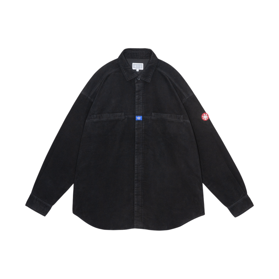 - Cav Empt Brushed Cotton Design Big Shirt Black - 26SS