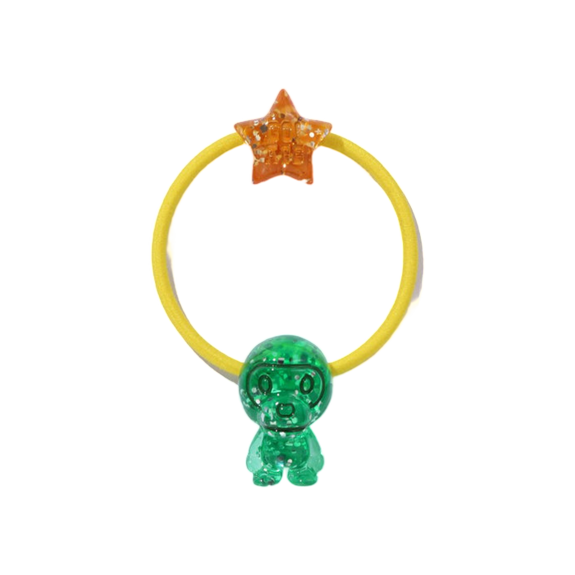 베이프 베이비 마일로 글리터 아크릴 러버 밴드 세트 그린(BAPE Baby Milo Glitter Acrylic Rubber Band Set Green) - 1