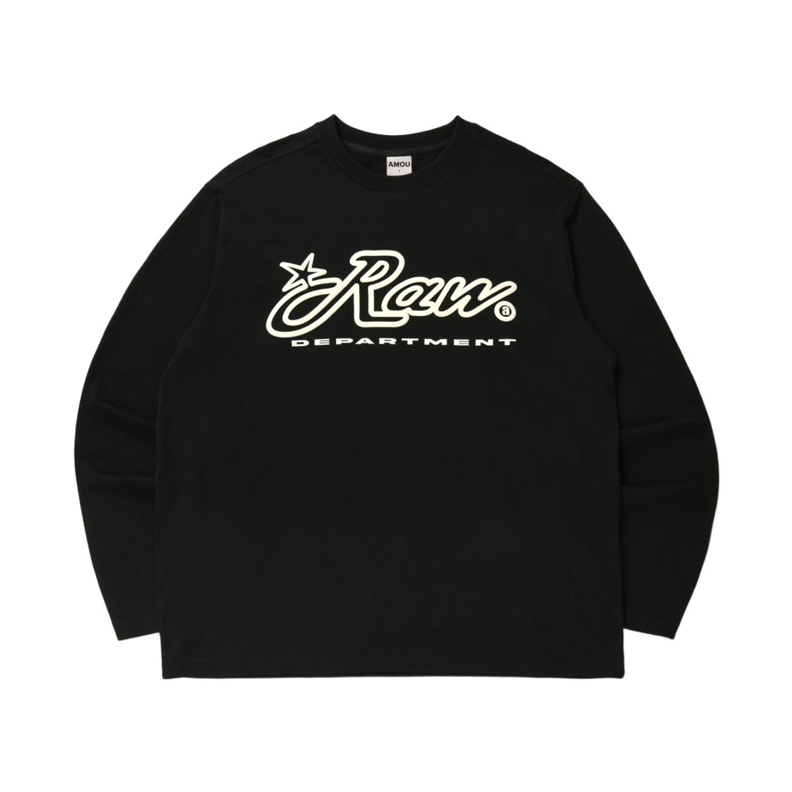 아모우 로우 롱슬리브 블랙(AMOU Raw Long Sleeve Black)