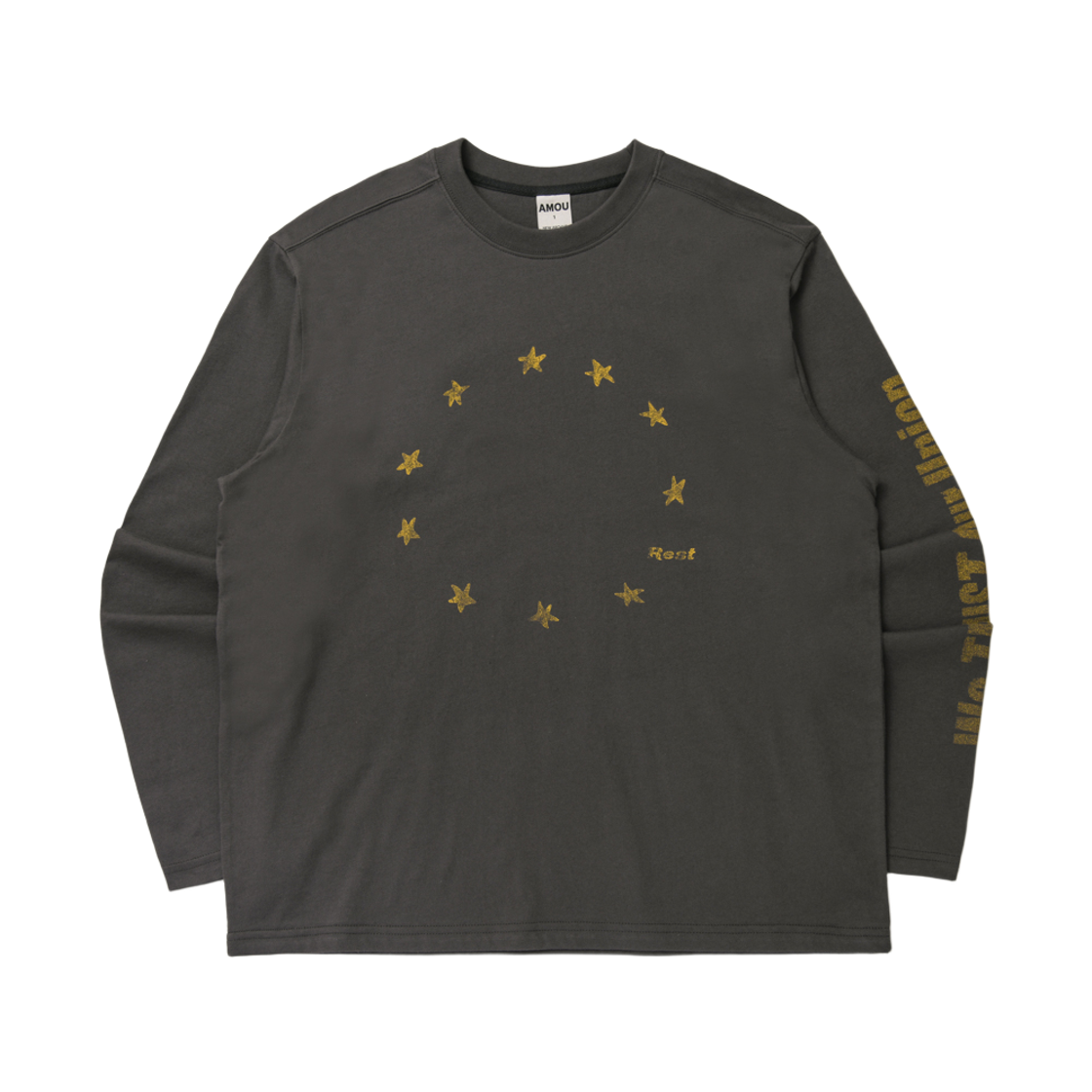 아모우 스타 서클 롱슬리브 차콜(AMOU Star Circle Long Sleeve Charcoal)