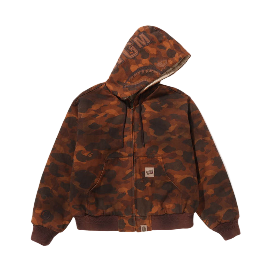 베이프 솔리드 퍼스트 카모 리버시블 샤크 집 헤비 자켓 베이지(BAPE Solid 1st Camo Reversible Shark Zip Heavy Jacket Beige)