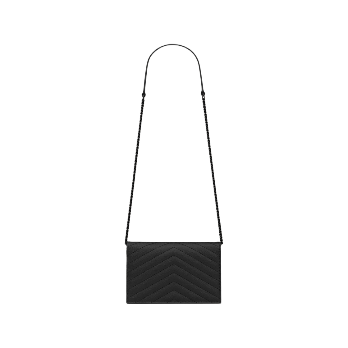 생로랑 카산드라 엔벨로프 체인 월렛 그레인 드 뿌드르 레더 누아(Saint Laurent Cassandre Envelope Chain Wallet in Grain De Poudre Leather Noir) - 3