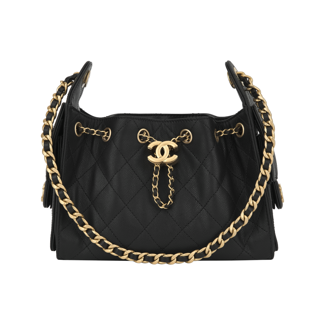 샤넬 25 미니백 그레인드 카프스킨 & 골드 메탈 블랙(Chanel 25 Mini Bag Grained Calfskin & Gold Black)