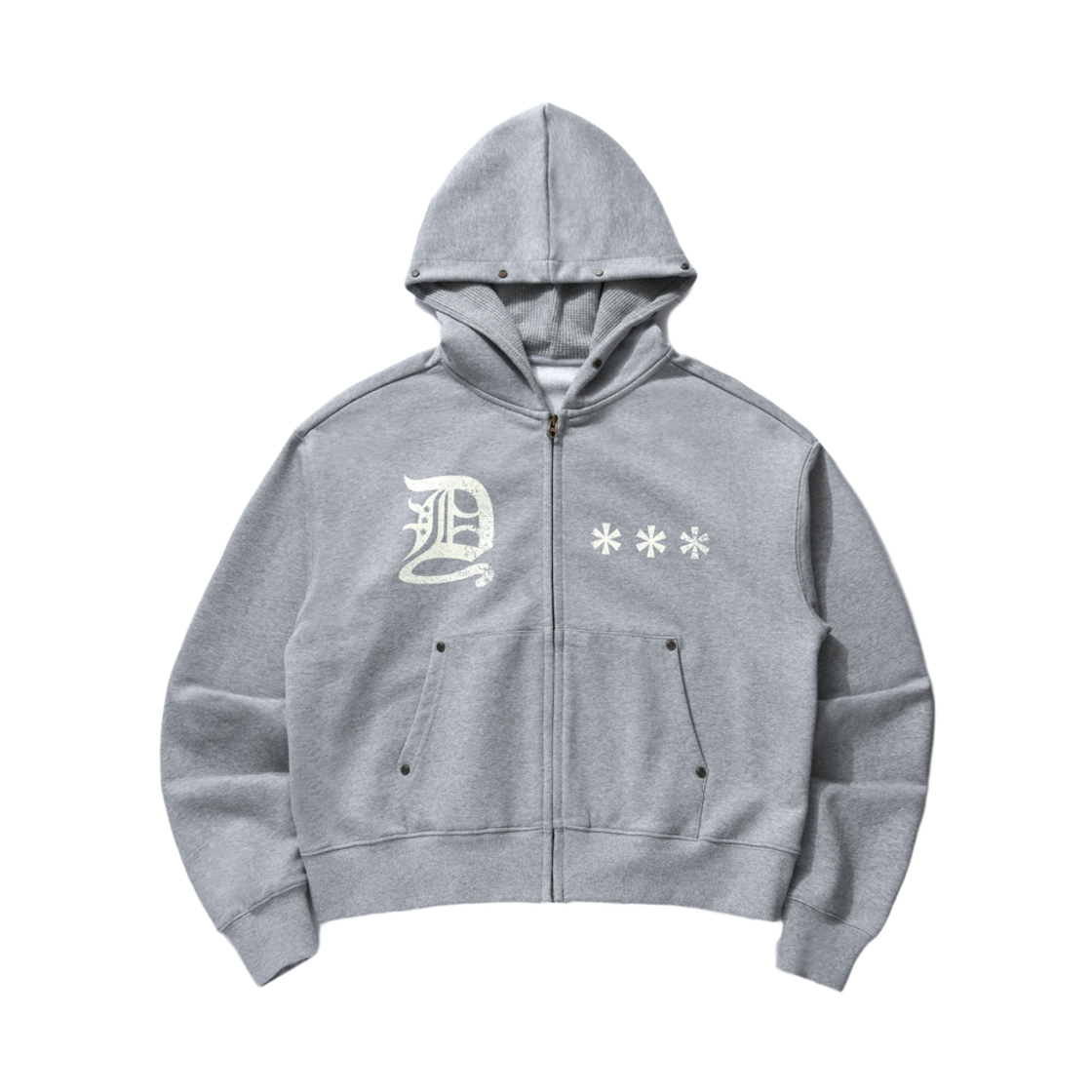 아모우 디스타 후드집업 그레이(AMOU D-Star Hoodie Zip Up Gray)