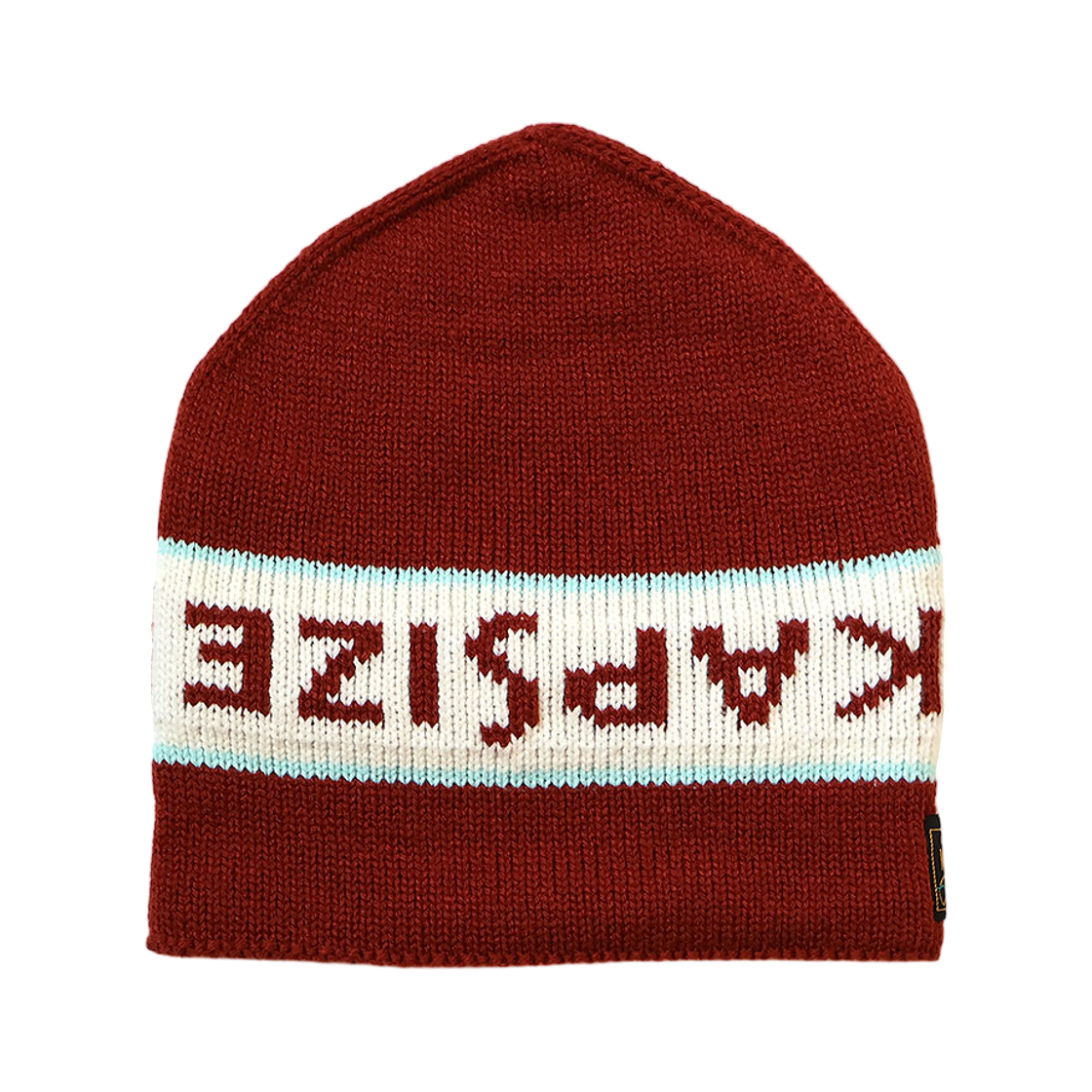 K2512XH567 Kapital 7G Needle-Punched Squid Knit Cap Red Brown