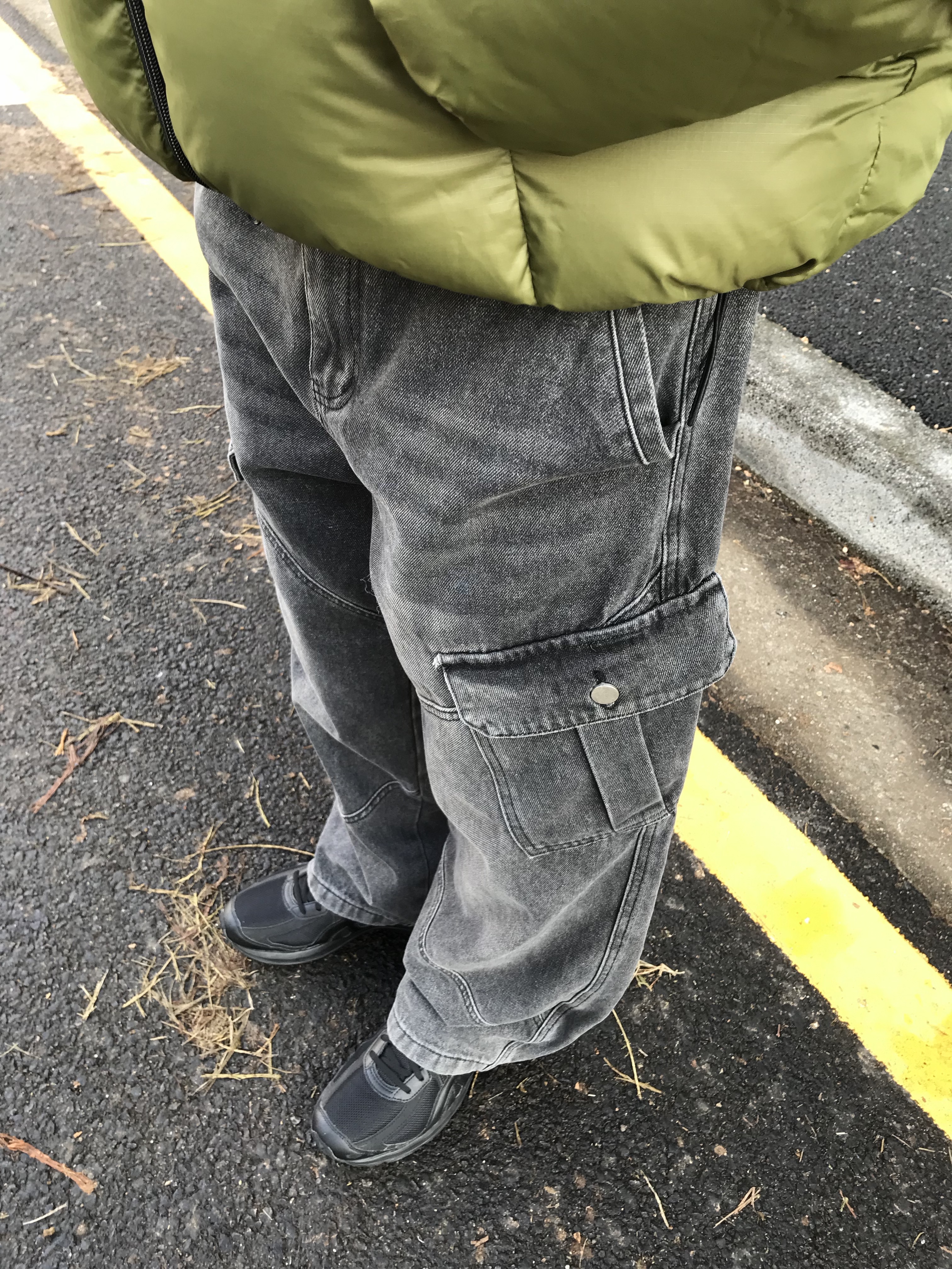 Asics Jog 100 2 Black 착용 스타일 - 4