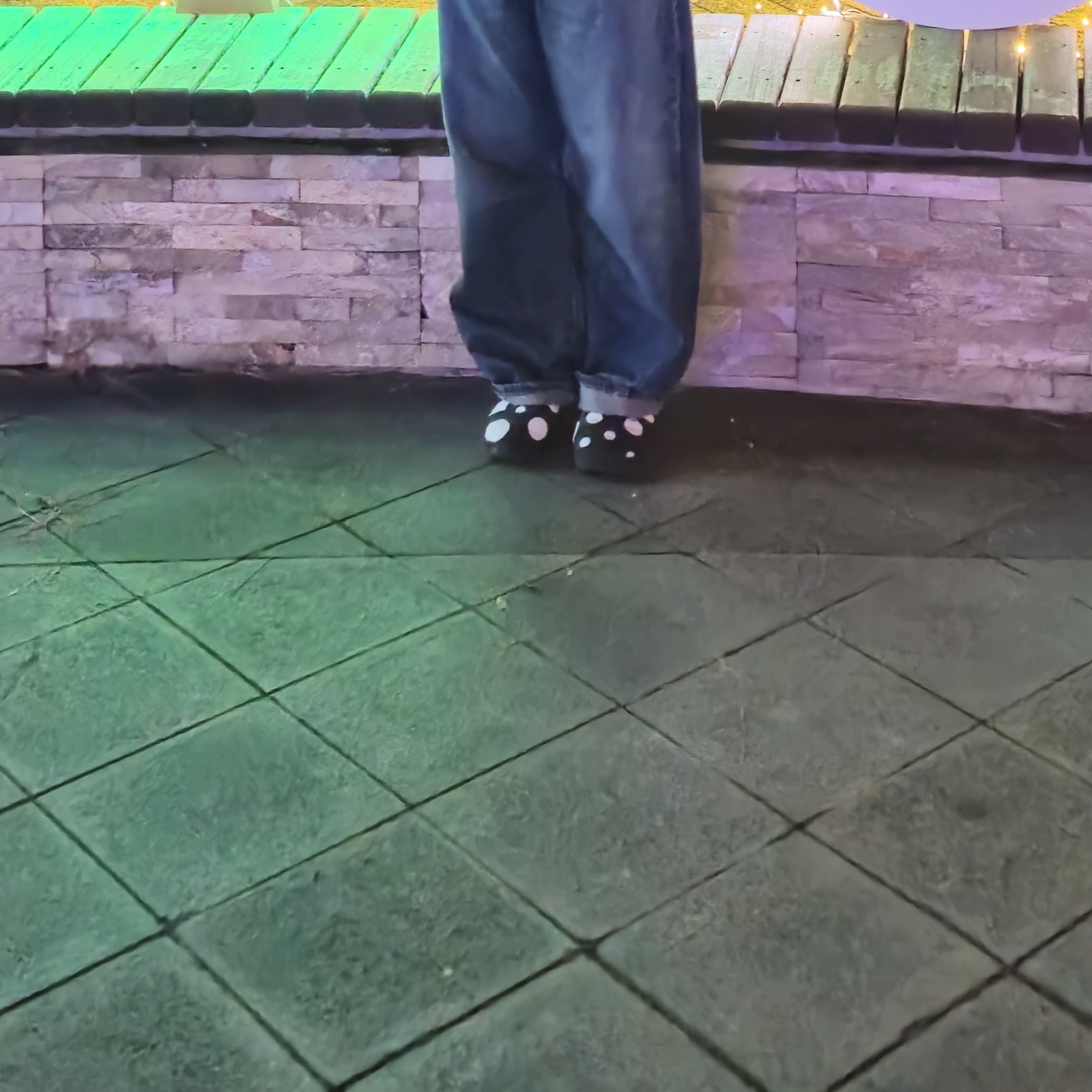 Millo Archive Reflect Curved Pants Mid Blue 착용 스타일