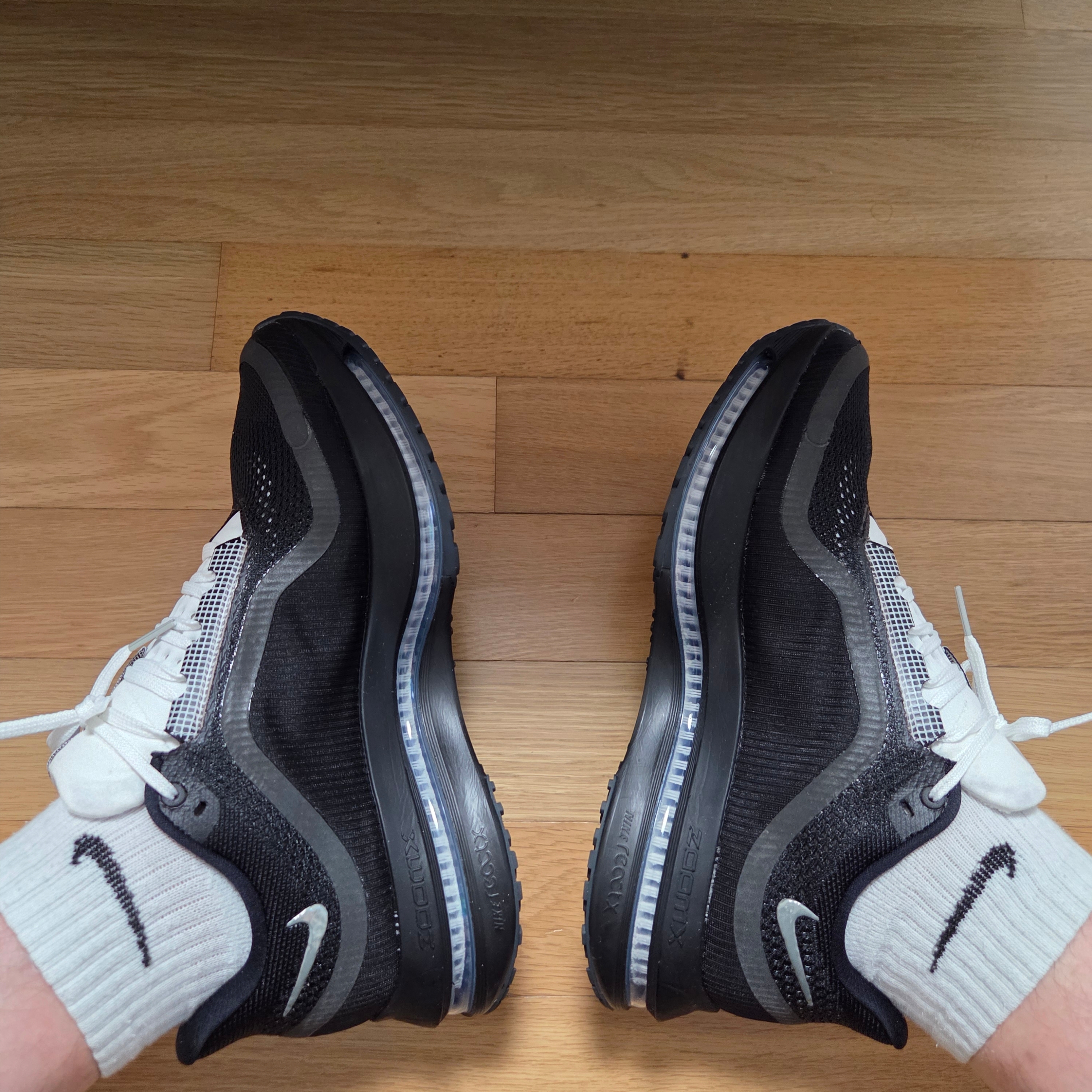 Nike Air Zoom Pegasus Premium SP Black Metallic Silver 착용 스타일 - 2