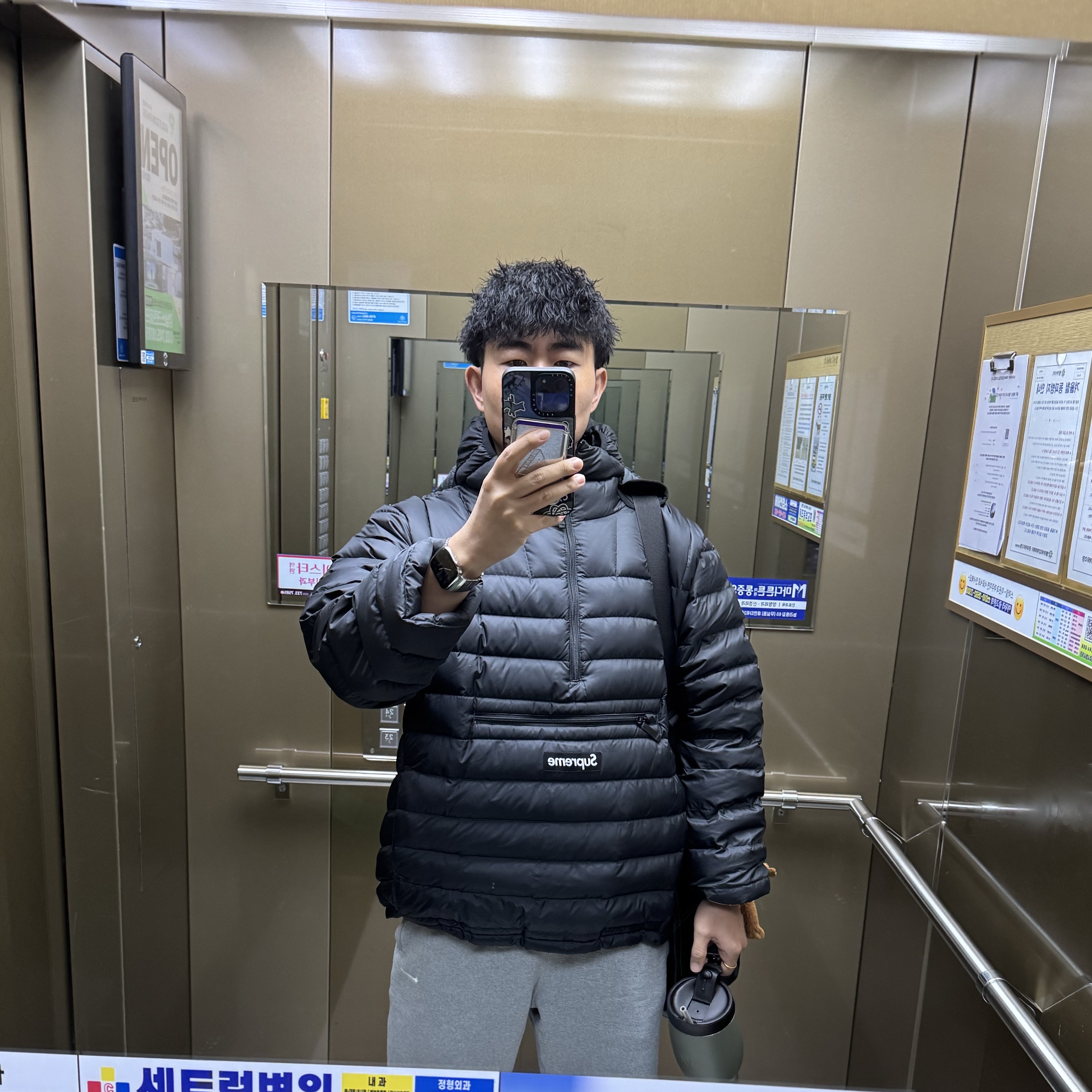 Supreme Micro Down Half Zip Hooded Pullover Black - 25FW, Crocs Classic Lined Neo Puff Boot Bone 착용 스타일