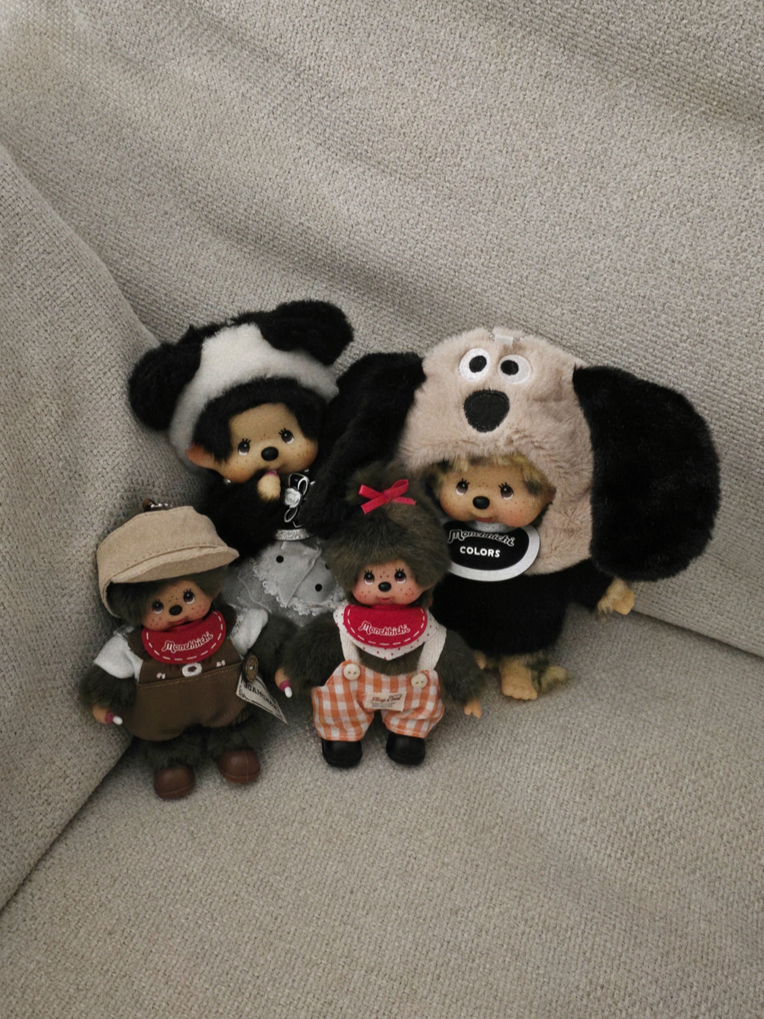 Monchhichi Mini Key Chain Boy Brown, Monchhichi Mini Key Chain Girl Brown 착용 스타일 - 2