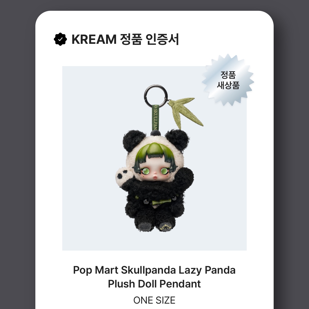 Pop Mart Skullpanda Lazy Panda Plush Doll Pendant 착용 스타일 - 2