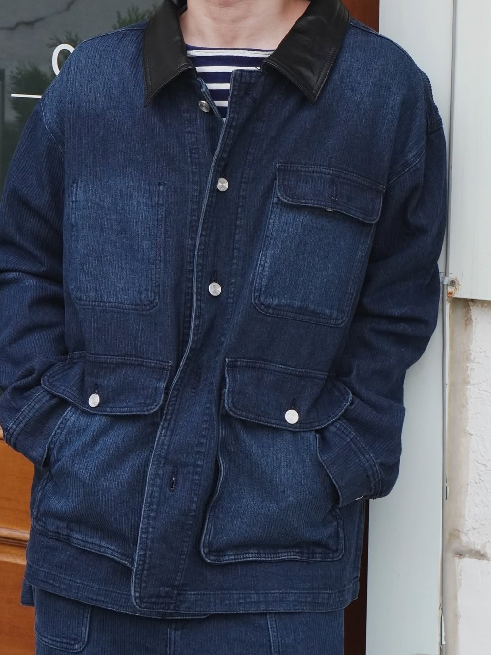 Millo Archive Denite Washed Jacket Vintage Navy, Millo Archive Denite Washed Pants Vintage Navy 착용 스타일 - 5