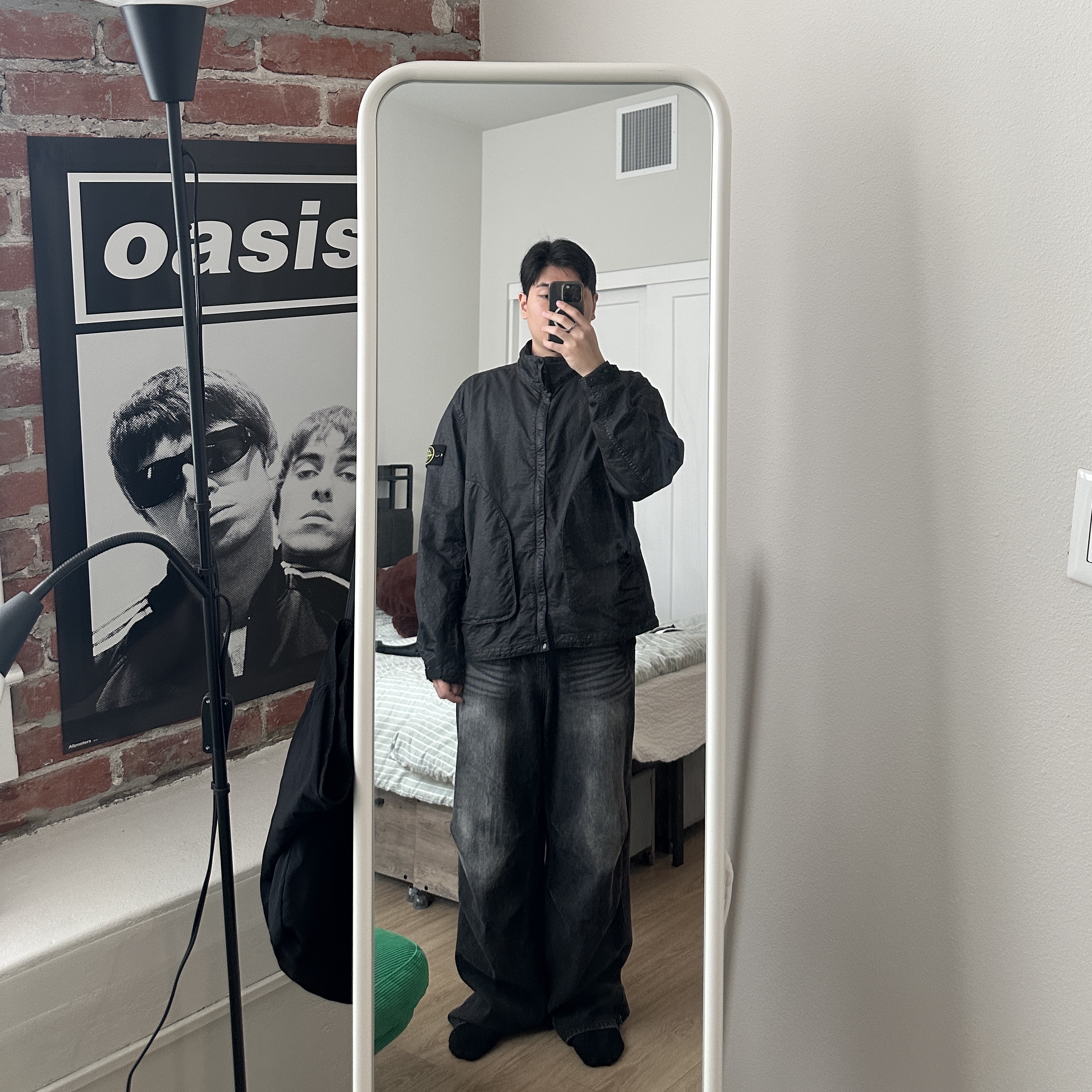 Stone Island 4100067 Organic Look Panama-TC Nylon Jacket Black - 25SS 착용 스타일 - 2