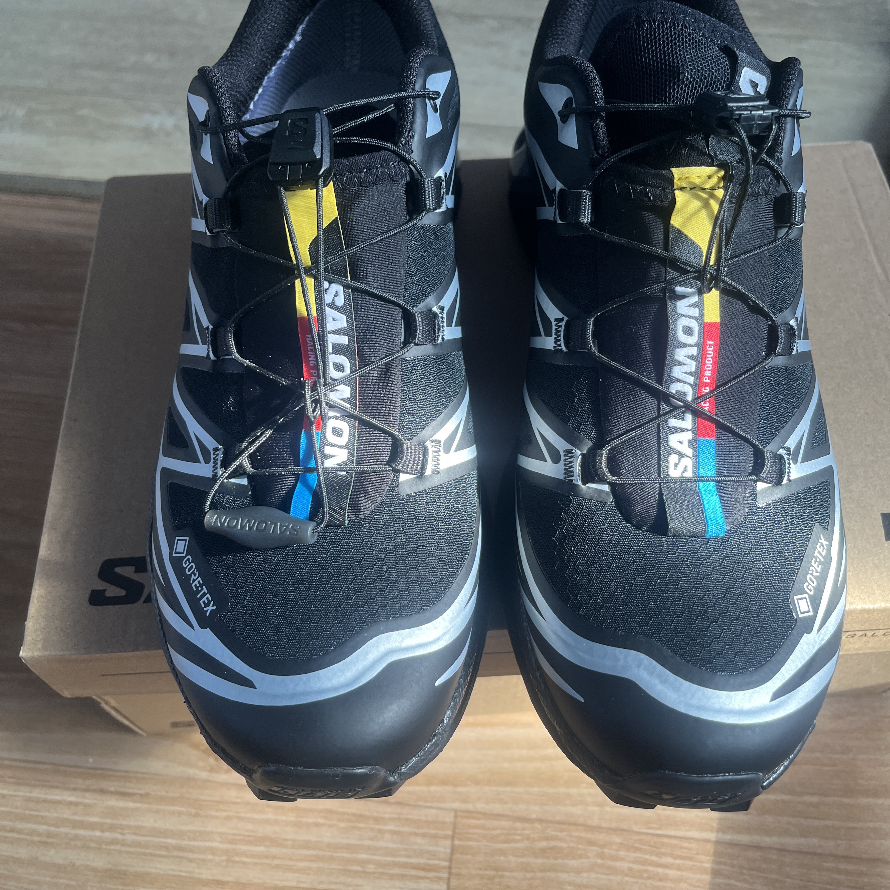 Salomon XT-6 GTX Black Silver 착용 스타일 - 3