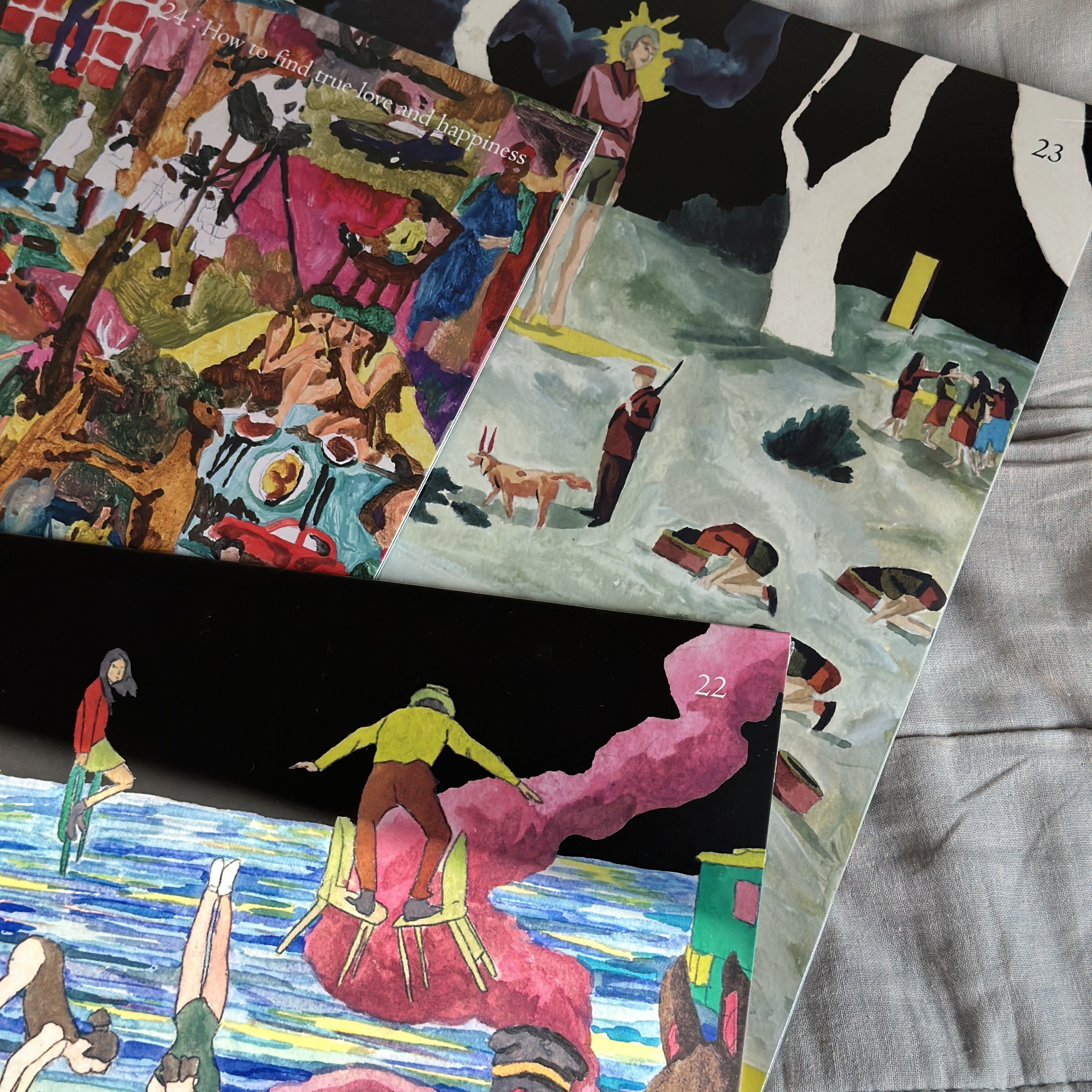 Hyukoh 1st Album 23 LP Transparent Clear (2LP), Hyukoh 3rd EP 24: How to find true love LP Transparent Red 착용 스타일 - 2