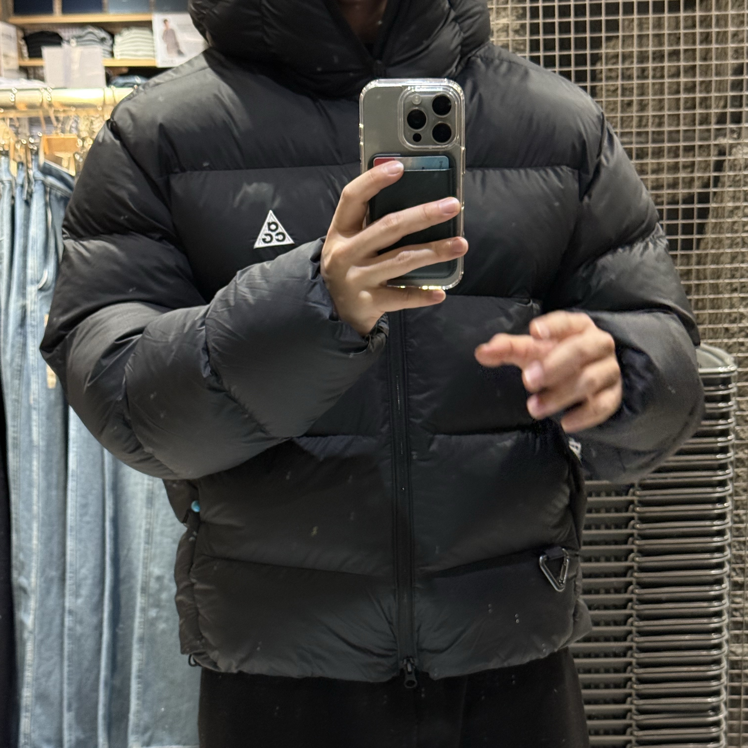 Nike ACG Therma-Fit ADV Lunar Lake Loose Hooded Jacket Black Summit White - Asia 착용 스타일 - 2