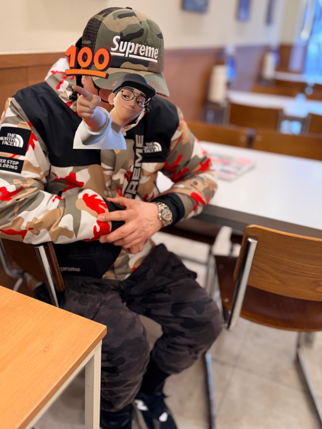 Supreme Underline Mesh Back 5-Panel Woodland Camo - 24FW, New Balance 2002R Eclipse Castlerock 착용 스타일