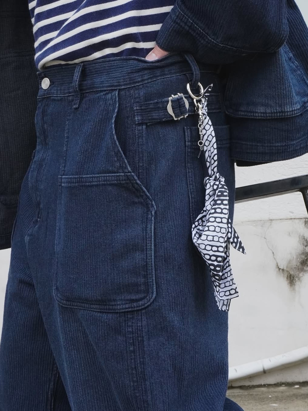 Millo Archive Denite Washed Jacket Vintage Navy, Millo Archive Denite Washed Pants Vintage Navy 착용 스타일 - 6