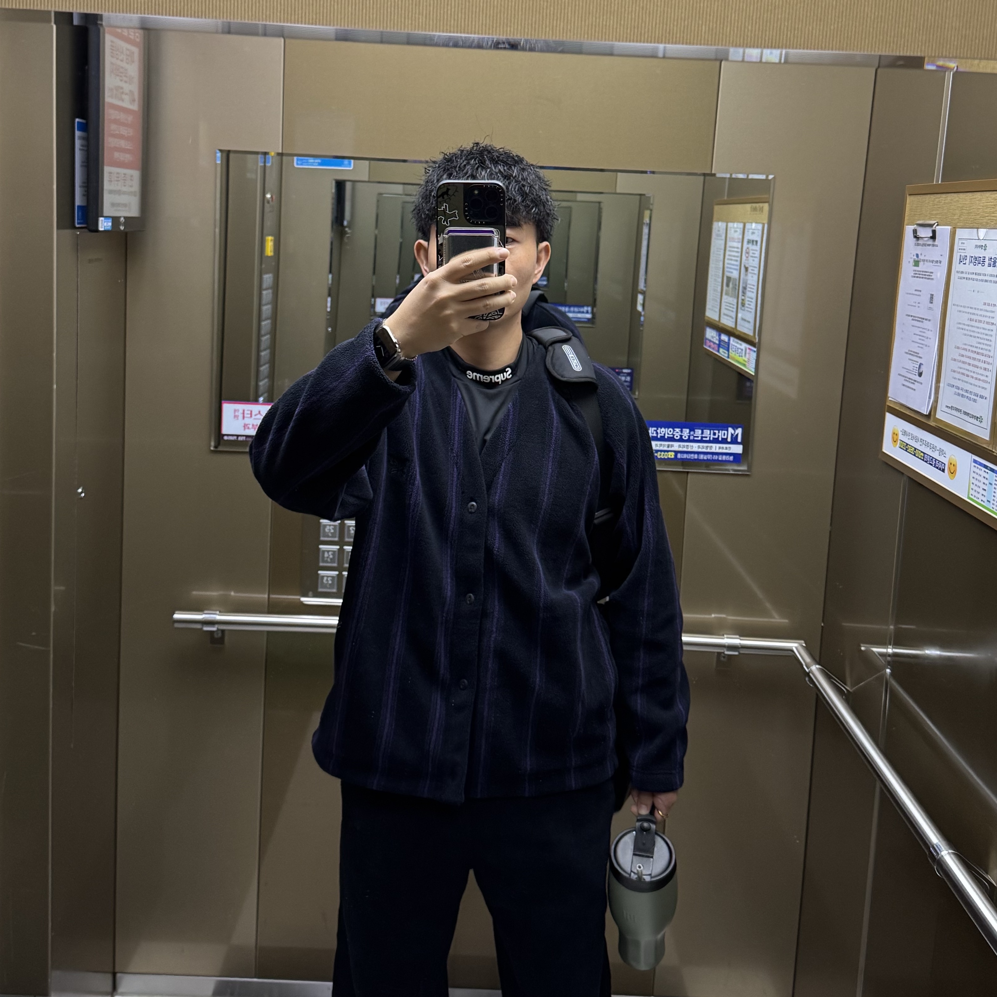 Supreme x Nike ACG Jersey Black - 22FW, Uniqlo x Needles Fleece Wide Pants Black - KR 착용 스타일