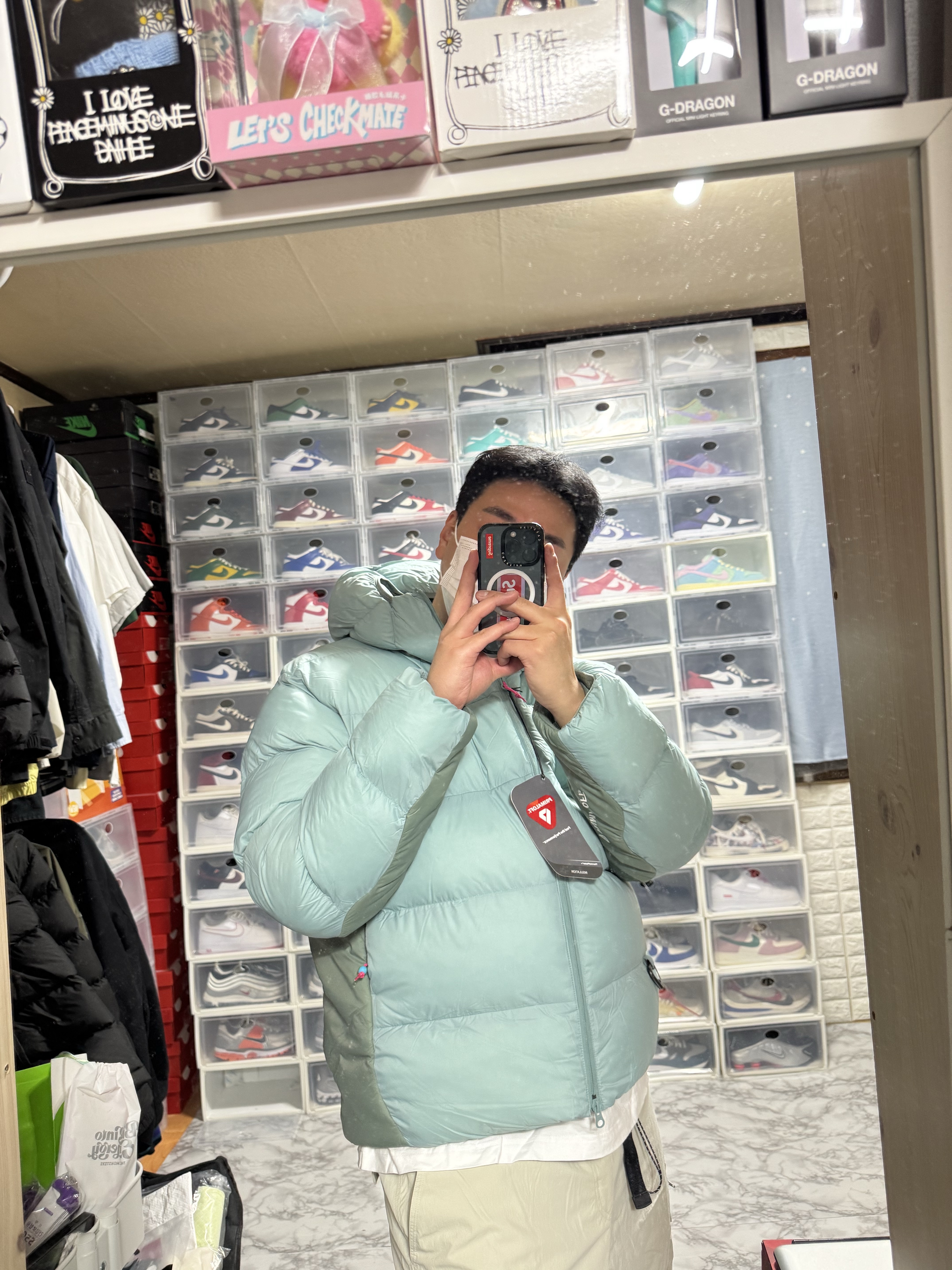 Nike ACG Therma-Fit ADV Lunar Lake Loose Hooded Jacket Black Summit White - Asia, Nike ACG Therma-Fit ADV Lunar Lake Loose Hooded Jacket Cannon Mint Foam - Asia 착용 스타일 - 1