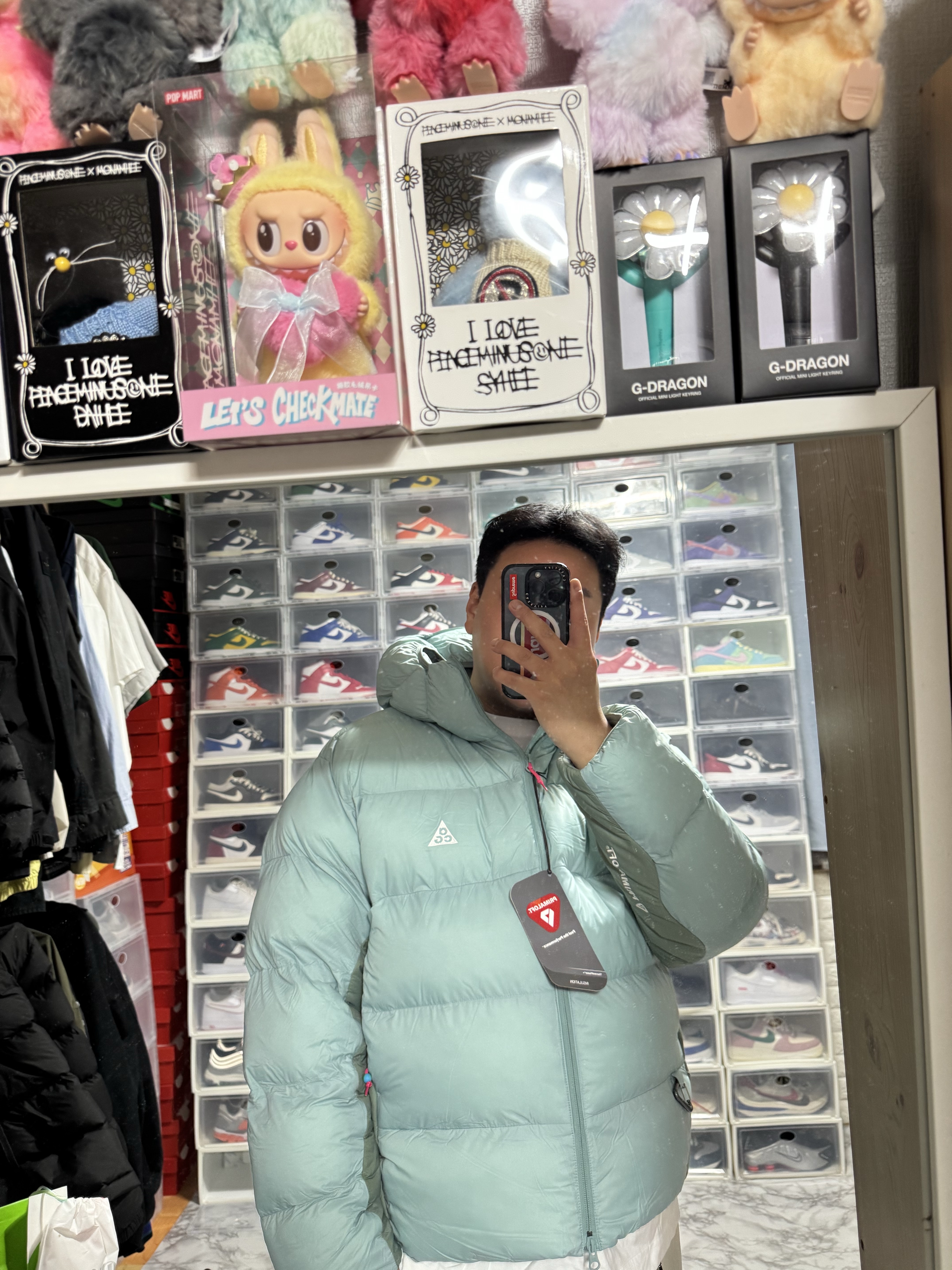 Nike ACG Therma-Fit ADV Lunar Lake Loose Hooded Jacket Black Summit White - Asia, Nike ACG Therma-Fit ADV Lunar Lake Loose Hooded Jacket Cannon Mint Foam - Asia 착용 스타일 - 5