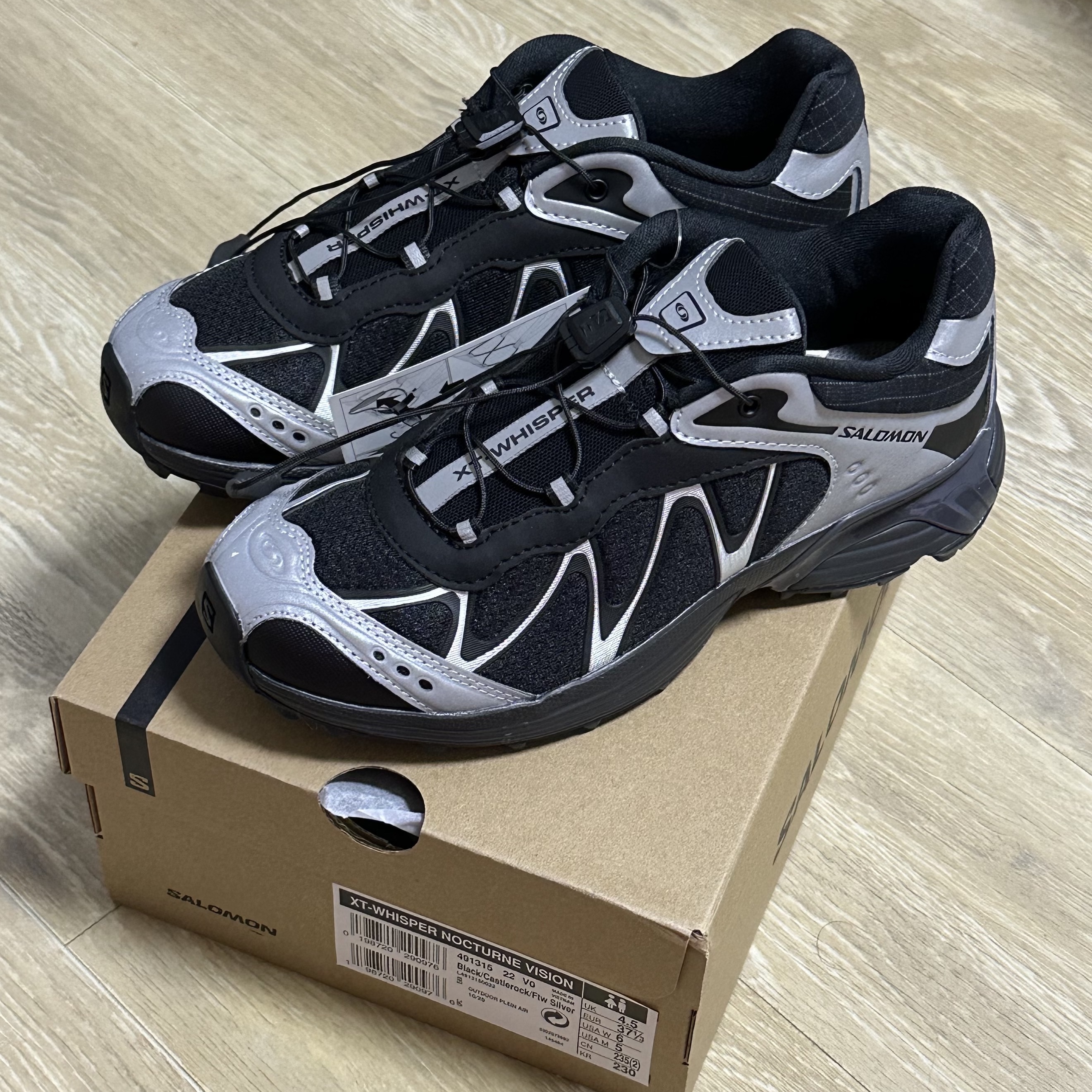 Salomon XT-Whisper Nocturne Vision Black Castlerock 착용 스타일 - 2