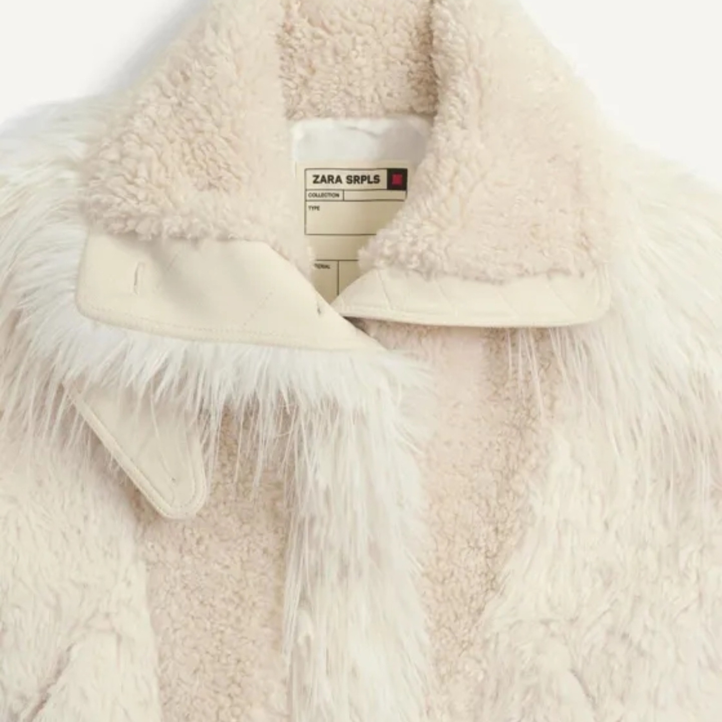 (W) Zara Fake Fur Waistcoat Light Beige, Zara Utility Pocket Pants Green 착용 스타일 - 3