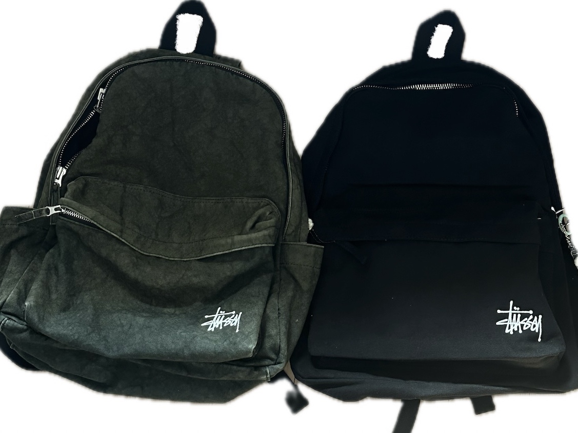 Stussy Canvas Backpack Washed Black, Stussy Canvas Backpack Black 착용 스타일